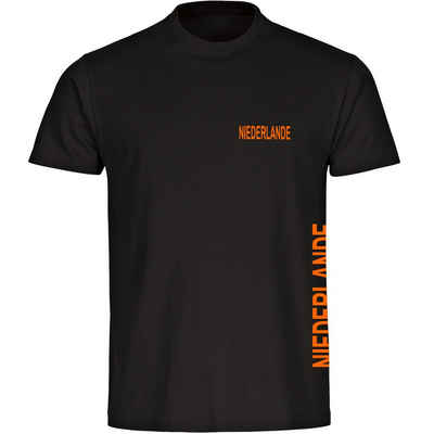 multifanshop T-Shirt Kinder Niederlande - Brust & Seite - Boy Girl