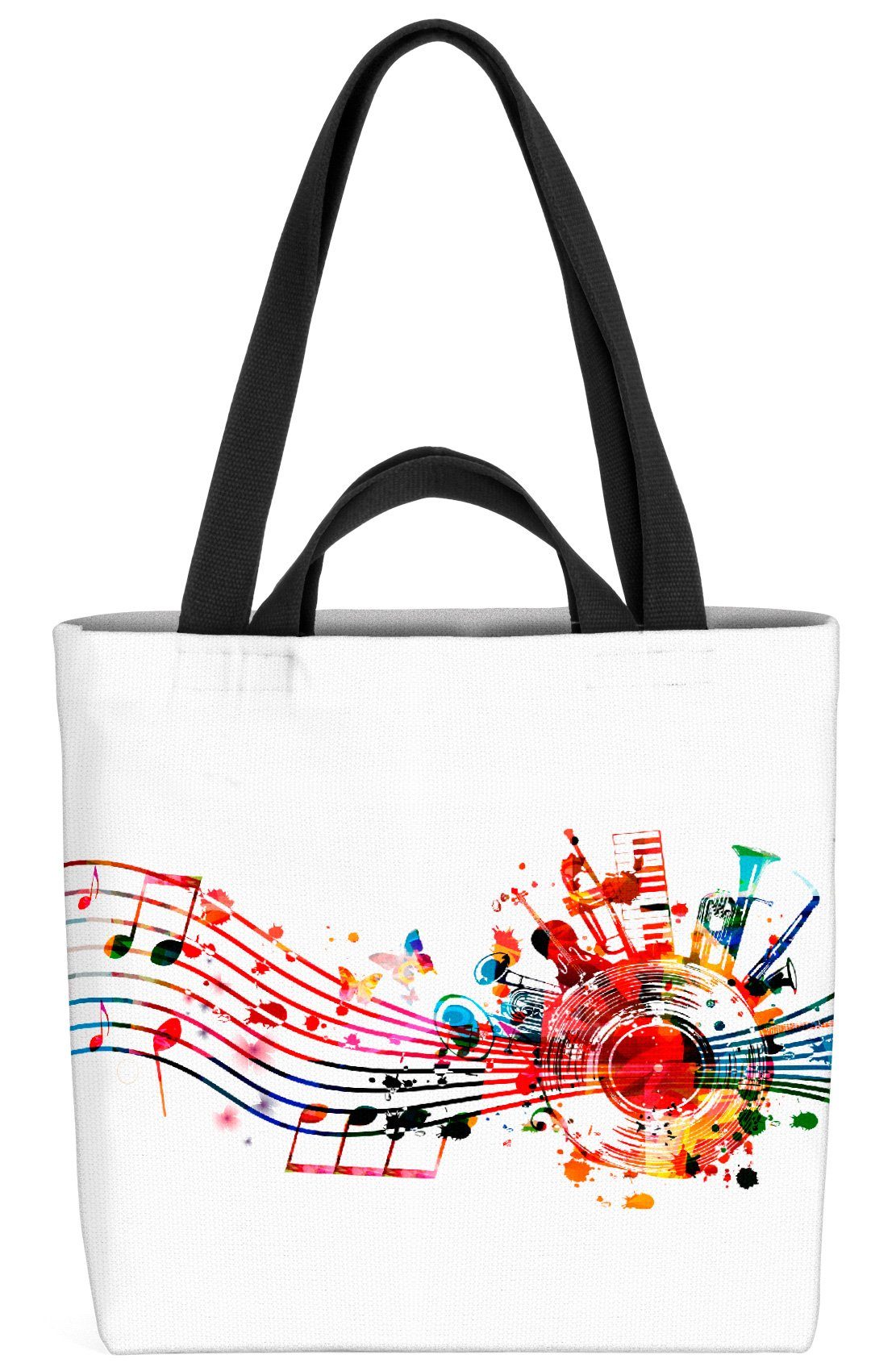 Musik (1-tlg), Schallplatte Musik Noten Henkeltasche VOID Schallplatte Noten Grafik Grafik Artwo