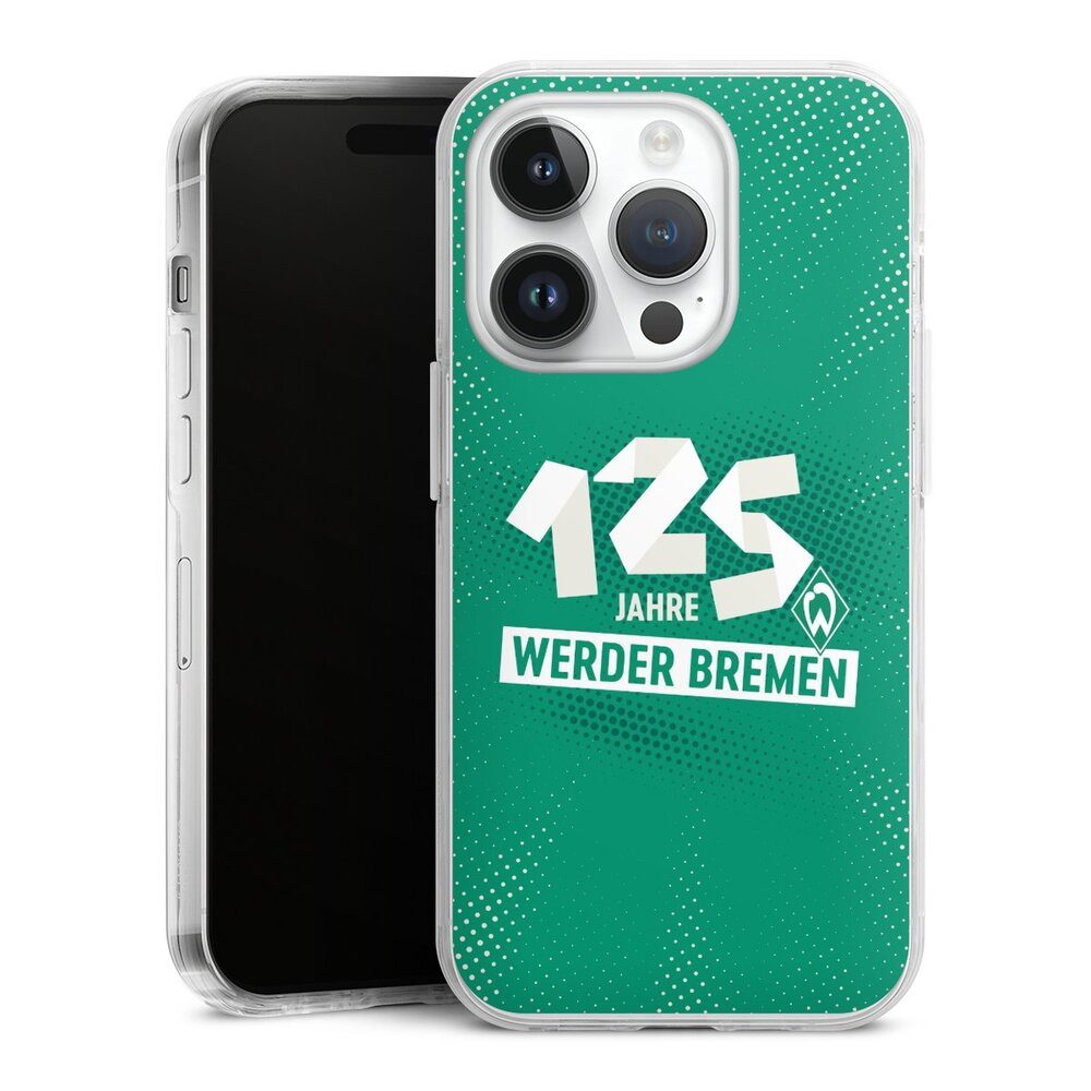 DeinDesign Handyhülle 125 Jahre Werder Bremen Offizielles Lizenzprodukt, Apple iPhone 14 Pro Hülle Bumper Case Handy Schutzhülle