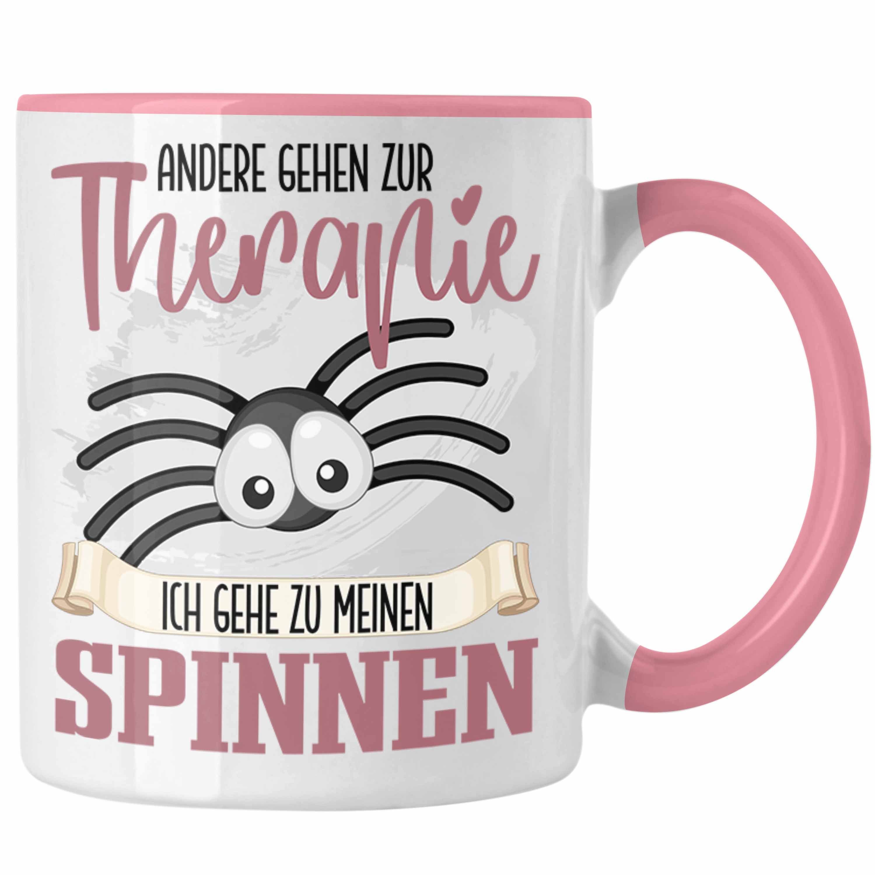 Trendation Tasse Spinnen Züchter Tasse Besitzer Geschenkidee Lustiger Spruch Spinnen Li Rosa