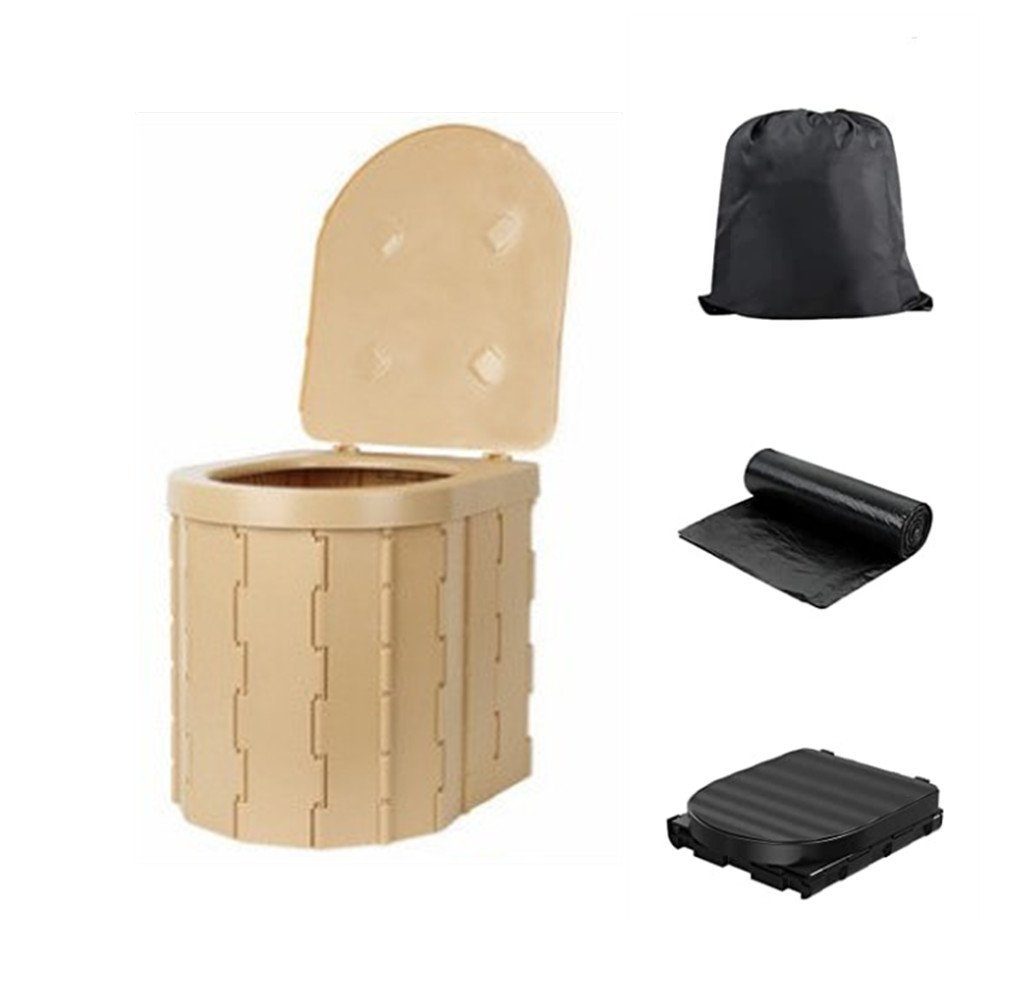 XDeer Campingtoilette Campingtoilette, Tragbare Toilette,Outdoor Camping Toiletten mit Urinal mit Deckel für Frauen, Mobile Faltbare Campingklo für Camping, Unterwegs, Wandern, Ausflüge, Stau, (set), Ausgestattet mit einem Toilettenpapierhalter zum Ablegen von Toilettenpapierrollen, befreien Sie Ihre Hände und keine unangenehmen Umstände mehr für kein Toilettenpapier. Und der Griff auf der Rückseite ist für eine einfache Bewegung mit der Toilette gedacht.