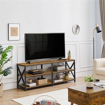 Yaheetech TV-Schrank TV-Board 3-Stufiger Fernsehschrank für Fernseher bis zu 70 Zoll TV