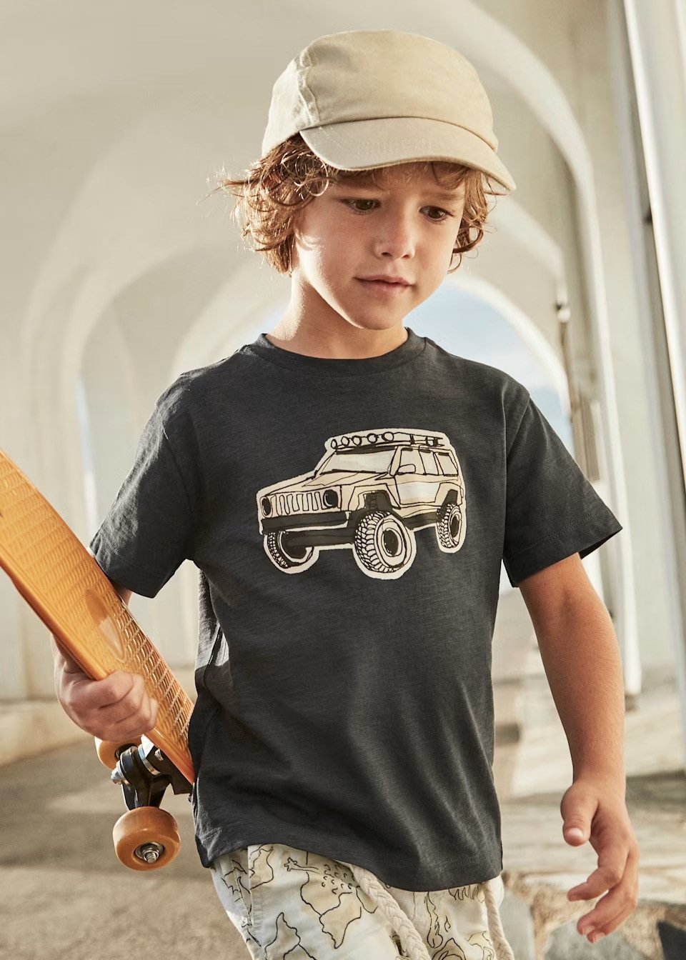 Mayoral Print-Shirt Jungen T-Shirt mit Geländefahrzeug-Print (303125)