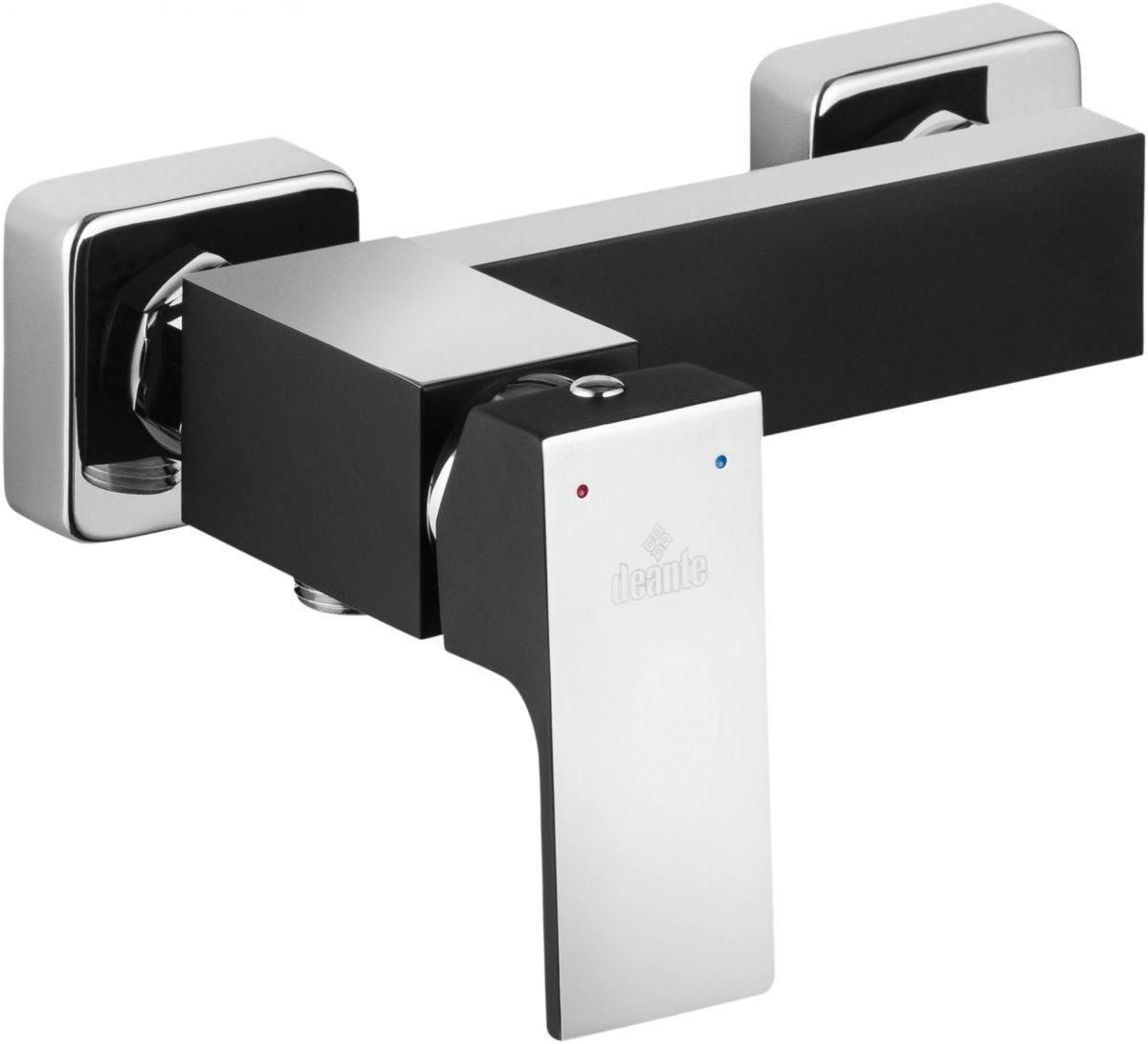 Deante Duscharmatur SAVORY Brausearmatur Einhebelmischer Brausebatterie Aufputz, chrom-schwarz