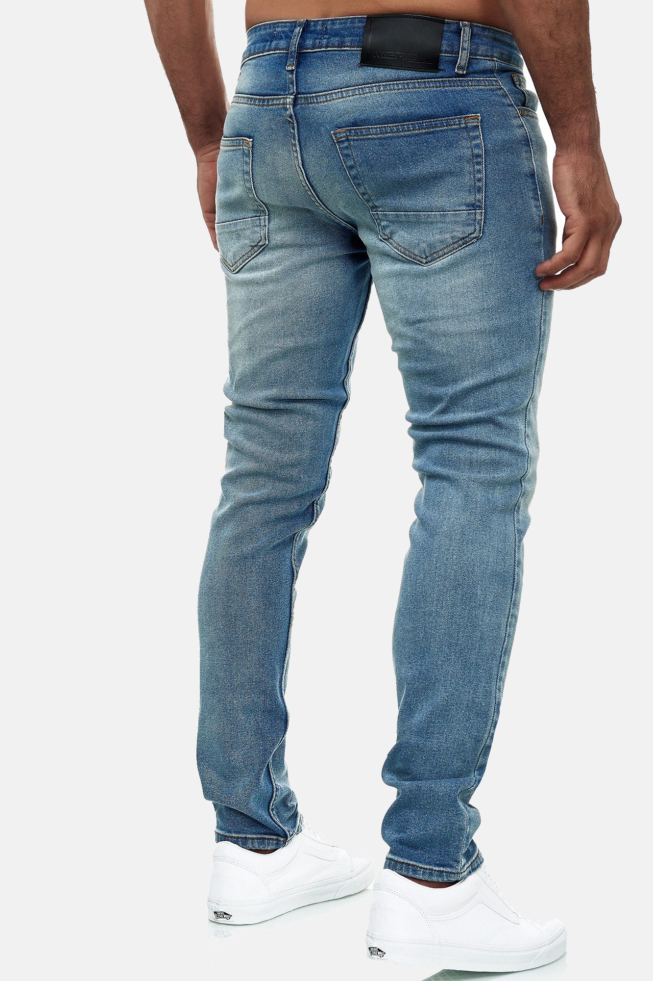 MERISH Slim-fit-Jeans MERISH Jeans Herren Slim Fit Jeanshose Stretch Denim Hose Designer