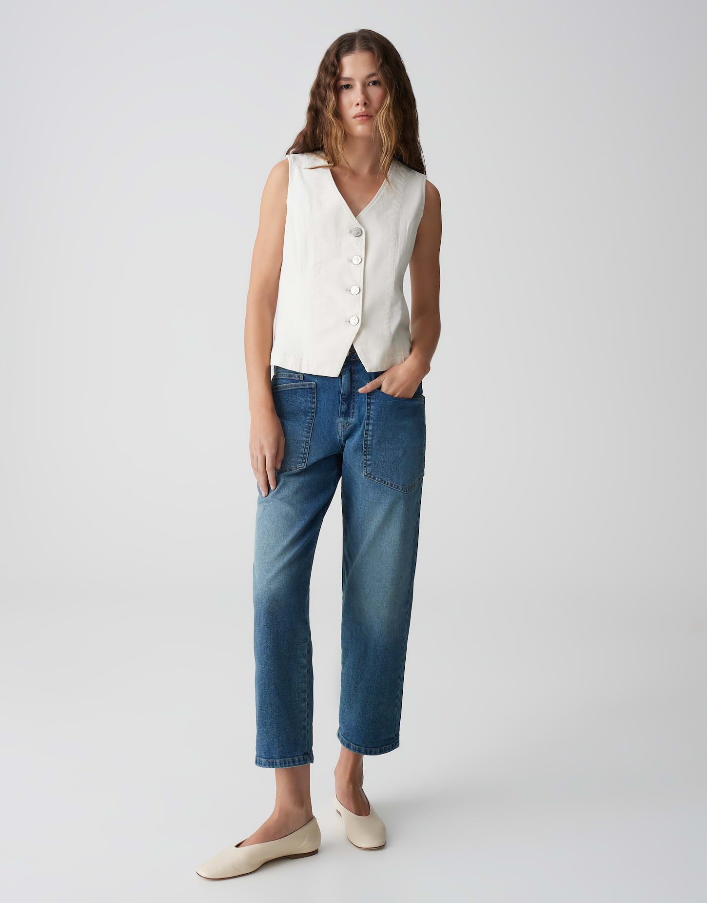 OPUS Anzugweste WILYA Slim mit Stretch-Anteil