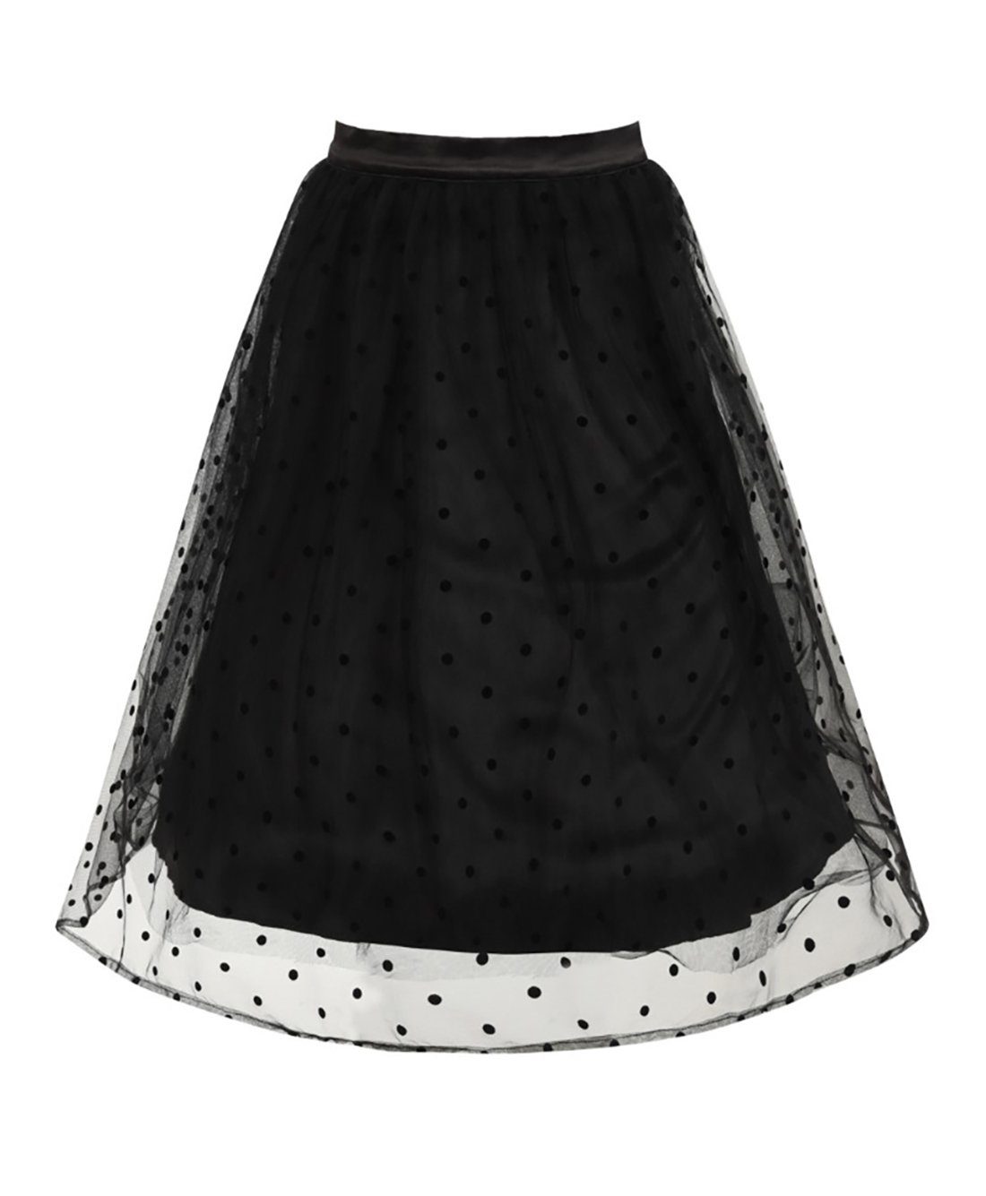 Hell Bunny A-Linien-Rock Amandine 50's Tüllrock Retro Vintage Skirt Spitze