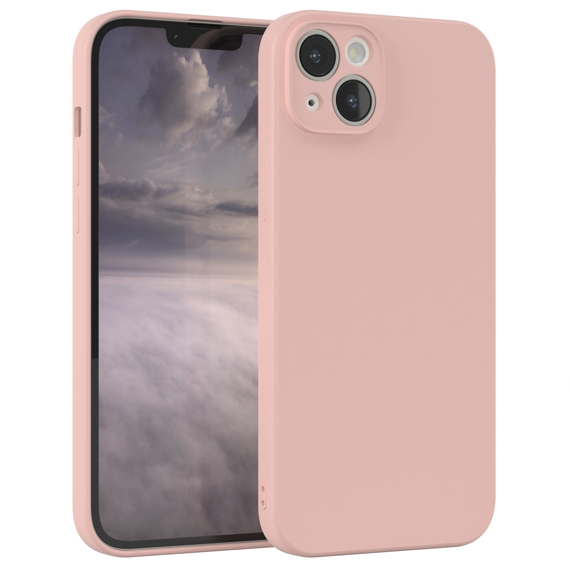 EAZY CASE Handyhülle TPU Hülle für Apple iPhone 14 Plus 6,7 Zoll, Hülle mit Kameraschutz Bumper Case silikonschutzhülle Rosa / Altrosa