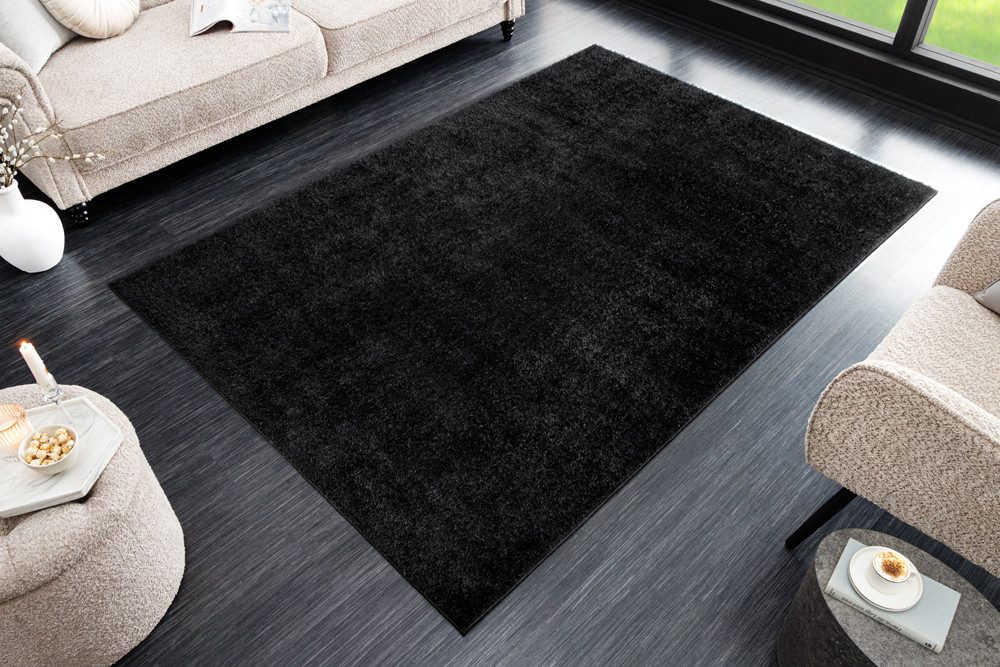 riess-ambiente Hochflor-Teppich CLOUD 9 230x160cm schwarz · kuscheliger Teppich im modernen Design, rechteckig, Höhe: 20 mm, Wohnzimmer · Indoor · weich & flauschig · zeitlos · Schlafzimmer