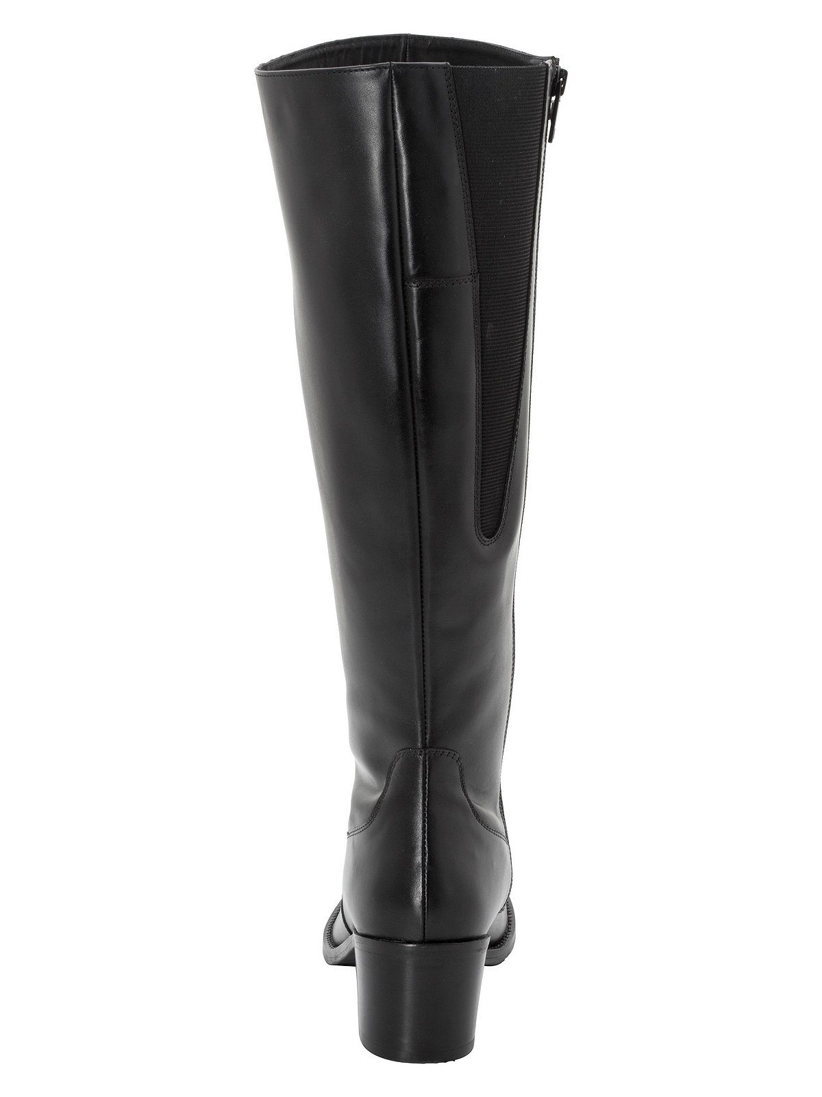 Sheego Große Größen Weitschaftstiefel aus Echtleder, mit Stretch-Einsatz