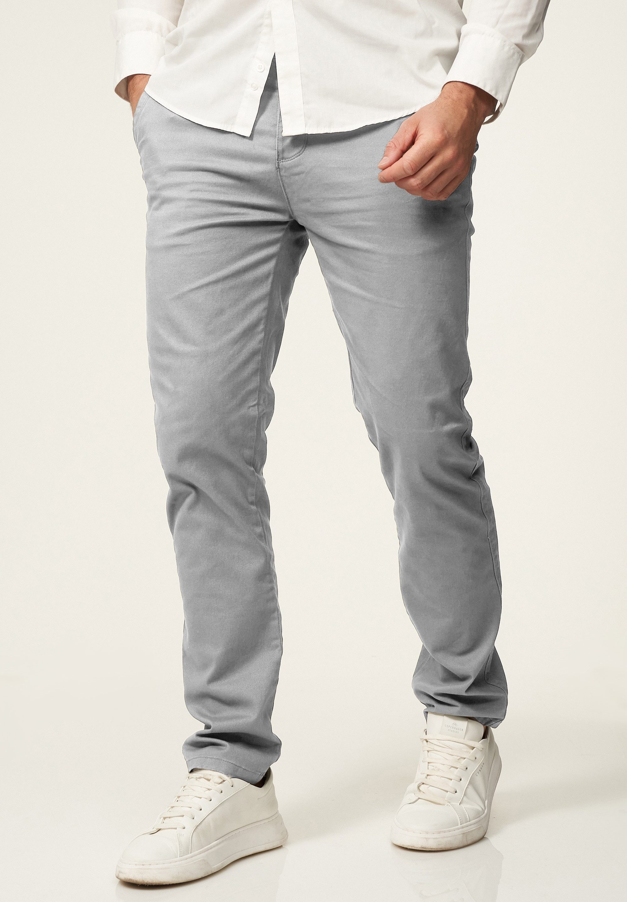 DAILY COTTON Chinohose DCPROVO Herren Chino Hose Elastische Jeans Stoffhose Slim-Fit Casual Business
