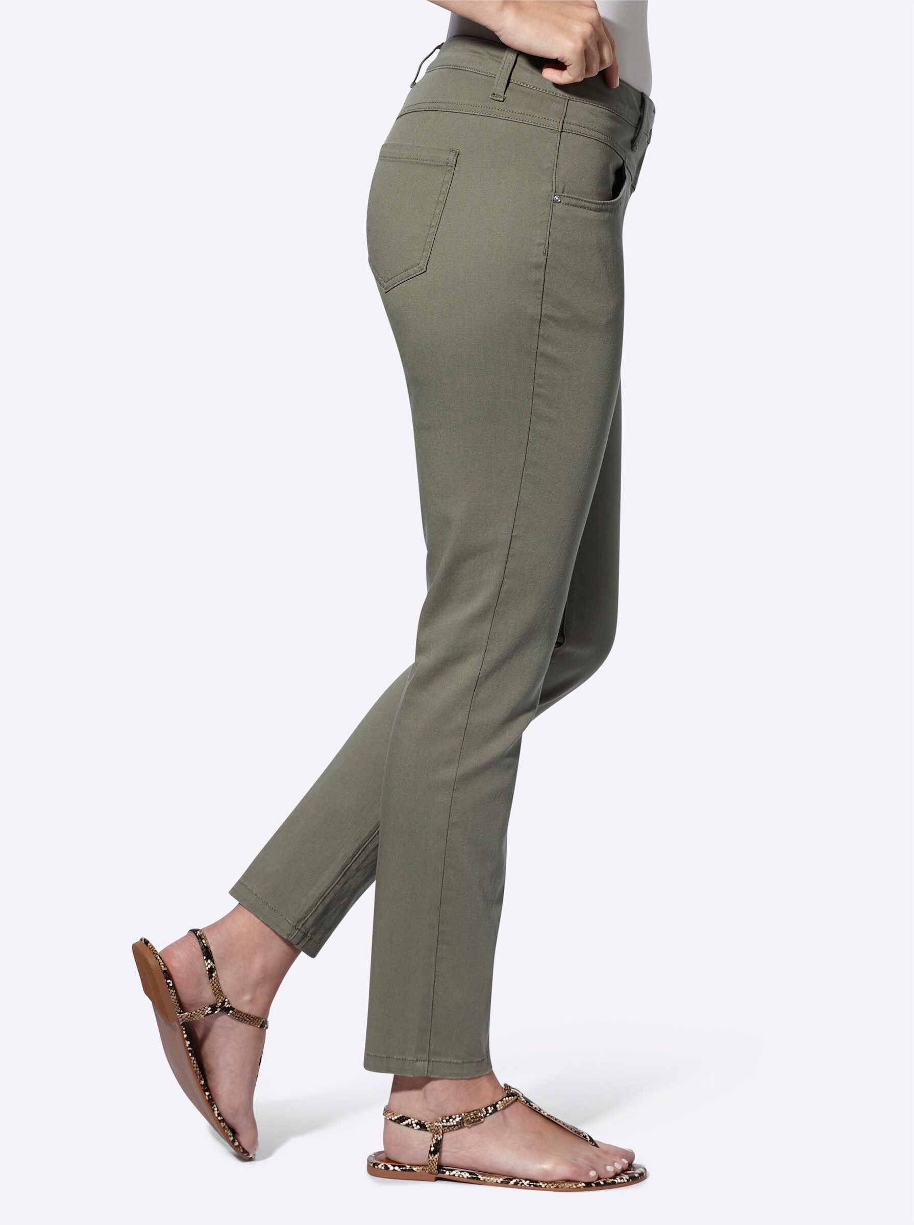 Witt Bequeme Jeans Hose leicht vertieft