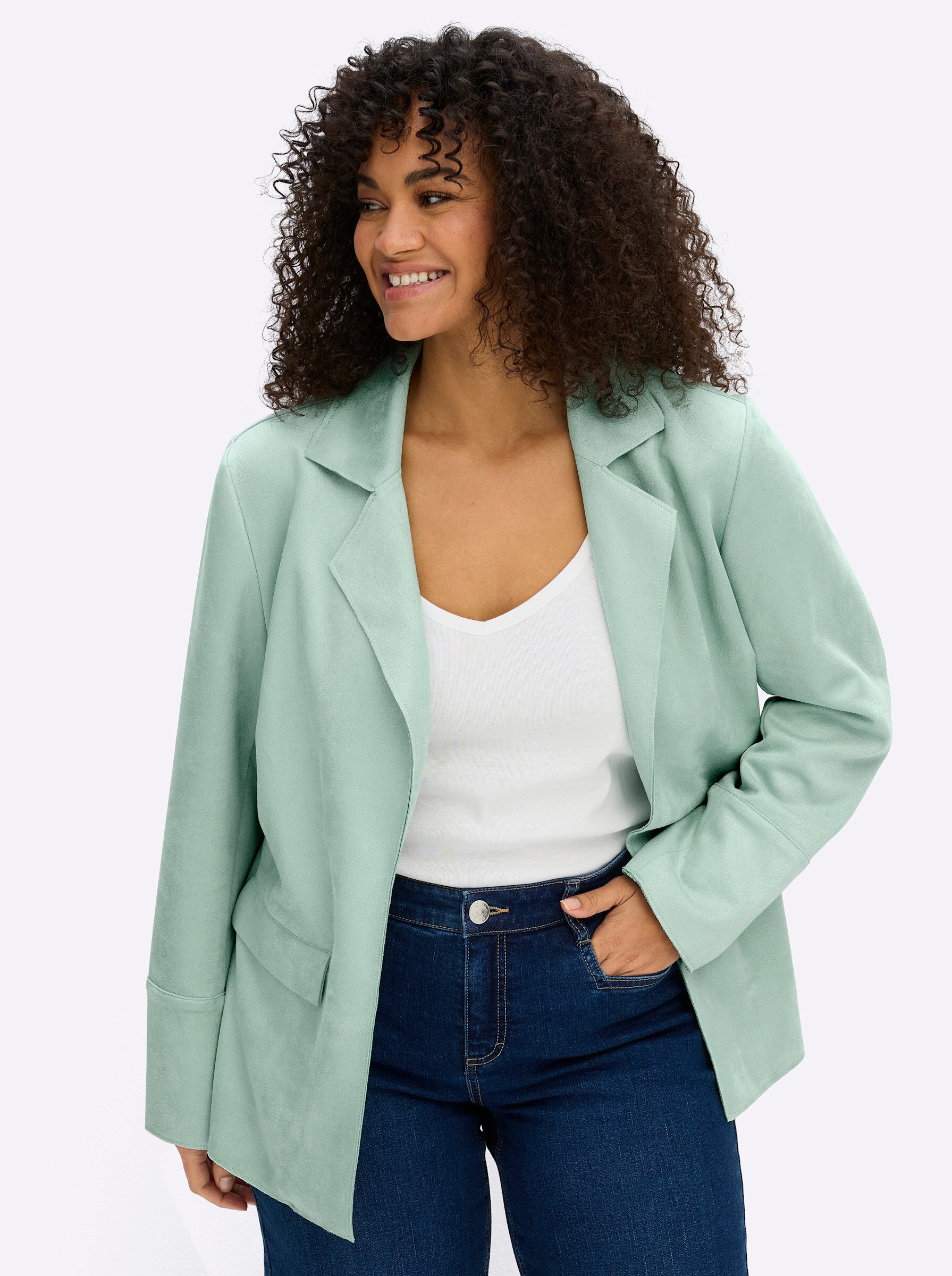 Sheego Blusenblazer Blazer Langarm