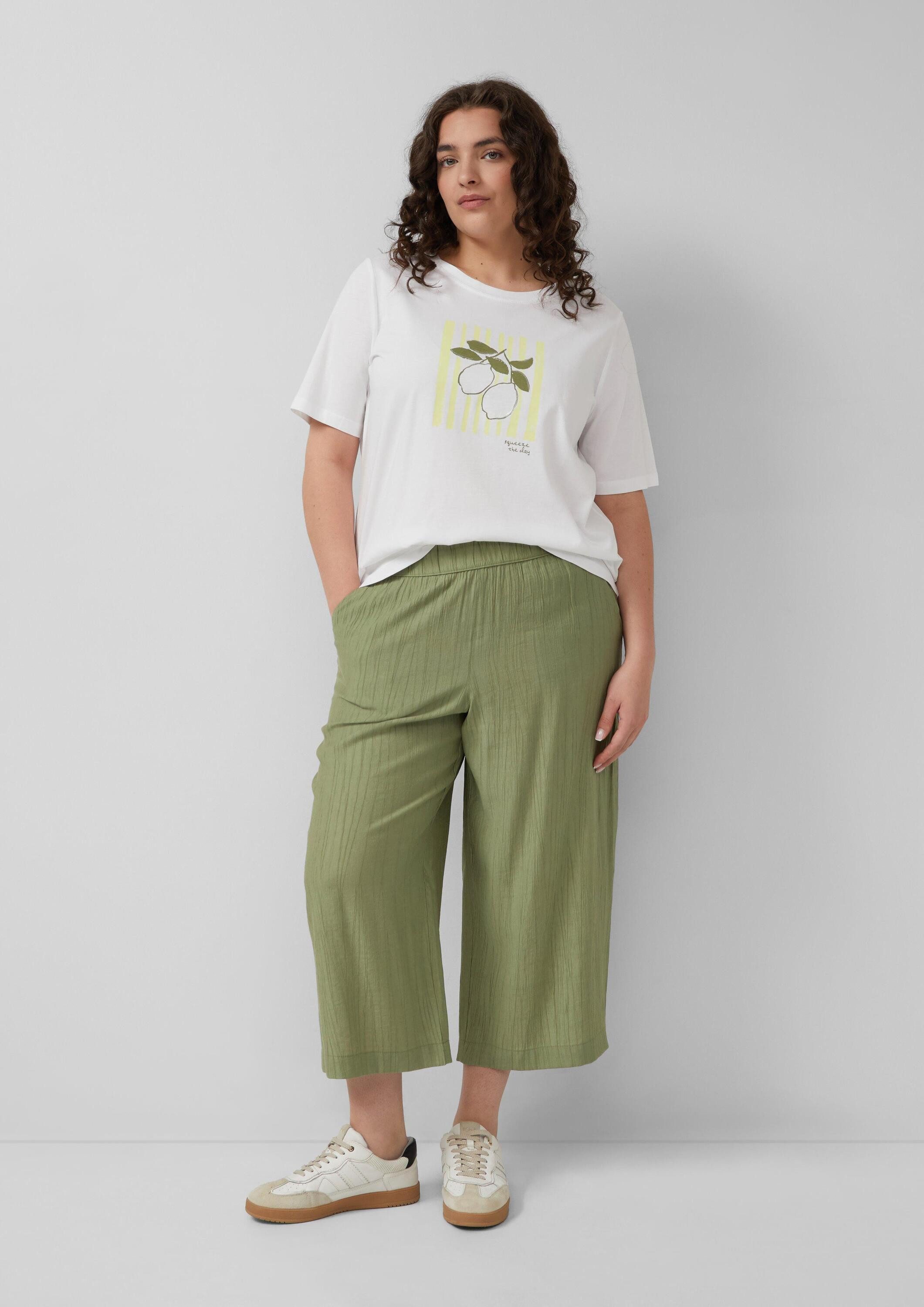 s.Oliver 7/8-Hose Hose Strukturierte Culotte mit Elastikbund