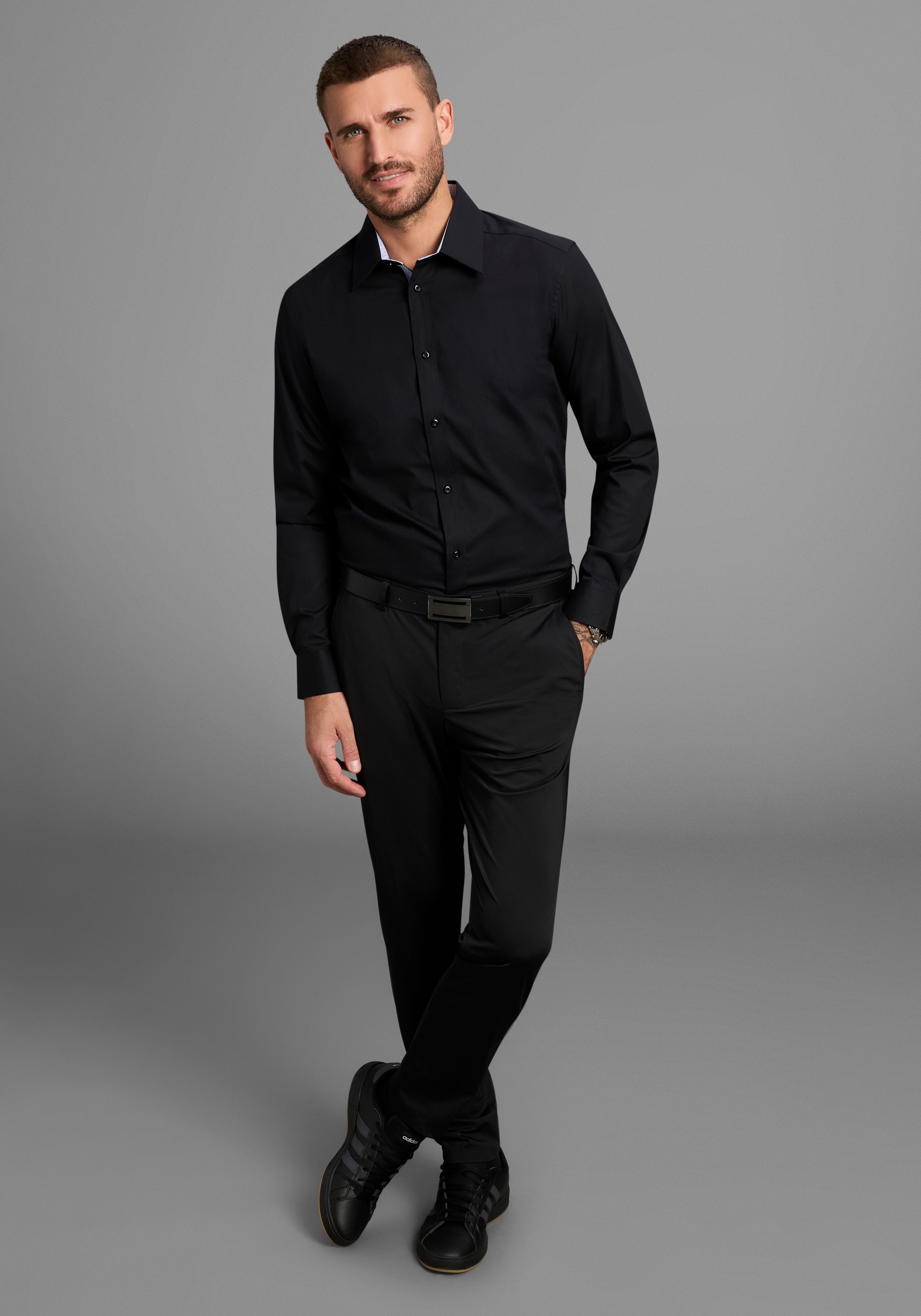 Bruno Banani Langarmhemd elastische Baumwollqualität für maximale Bewegungsfreiheit durch Stretch – Bild 4 von 5