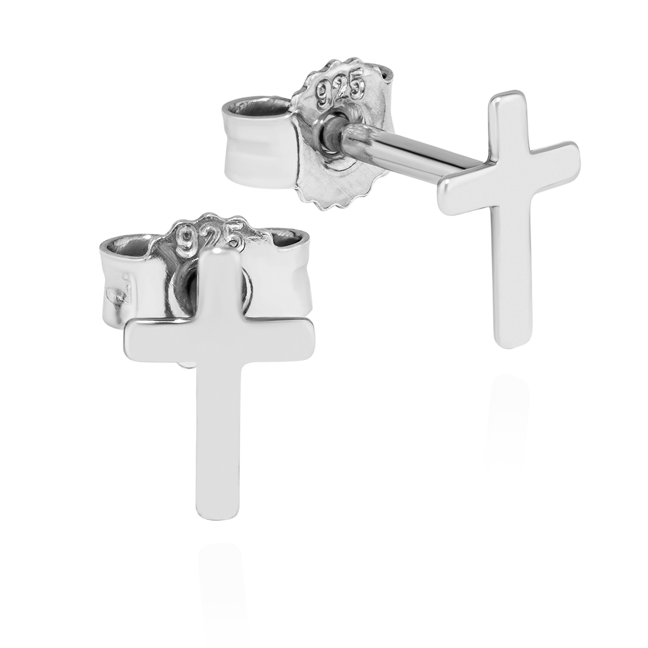 NKlaus Paar Ohrstecker Paar Kreuz Ohrstecker günstig online kaufen