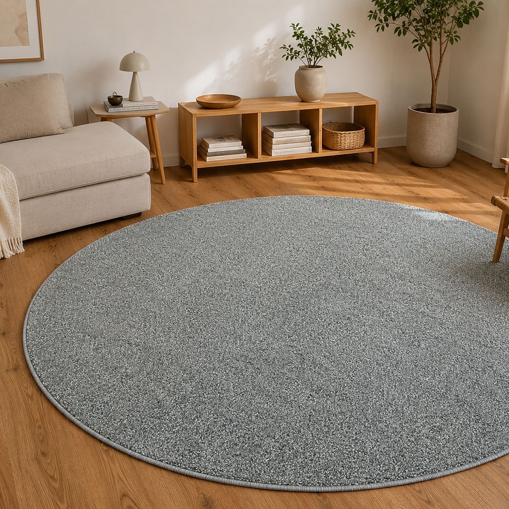Steffensmeier Teppich Levanto Rund, rund, Kurzflor Teppich, Wohnzimmer