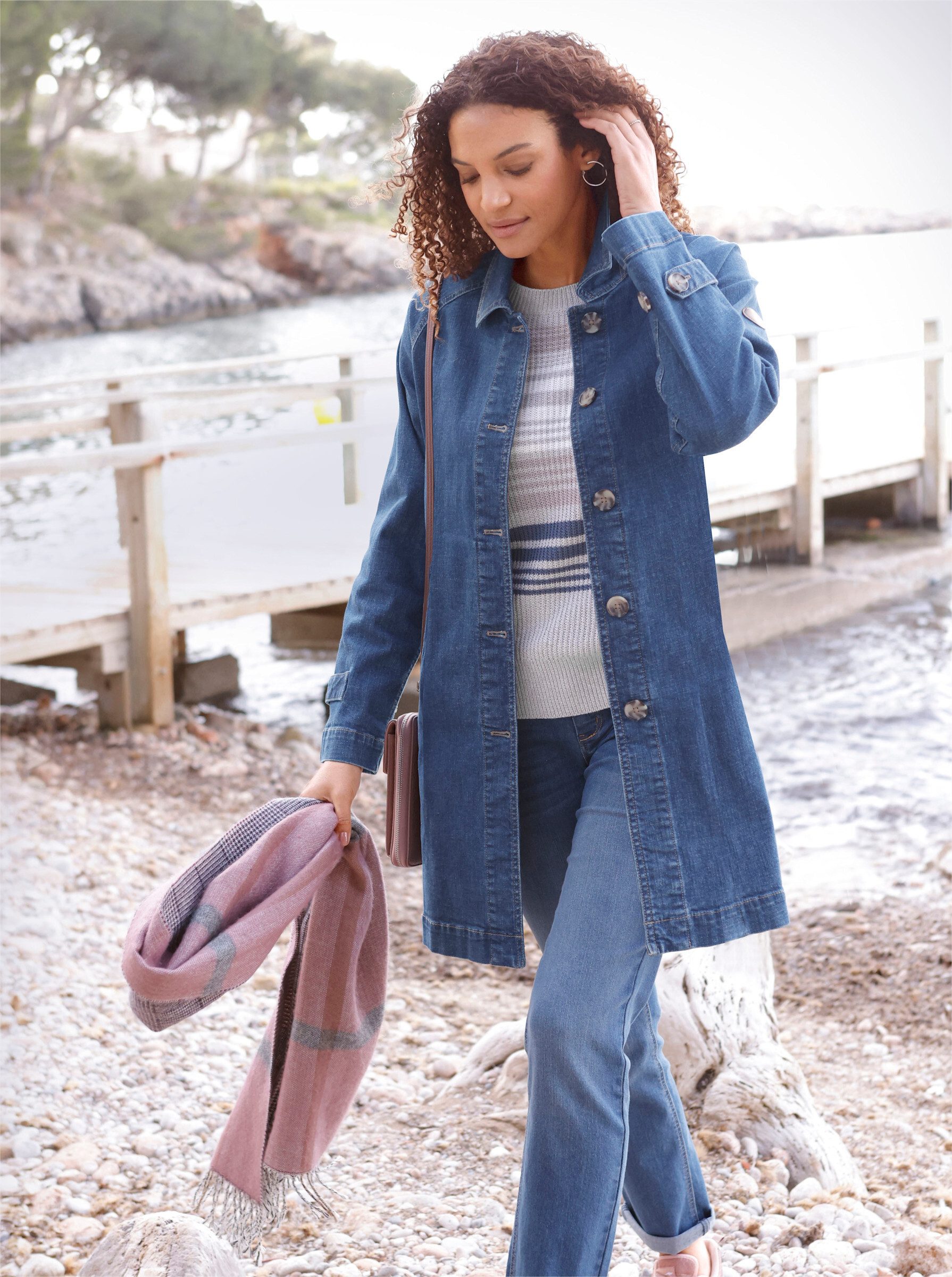 Witt Langmantel Jeans-Mantel
