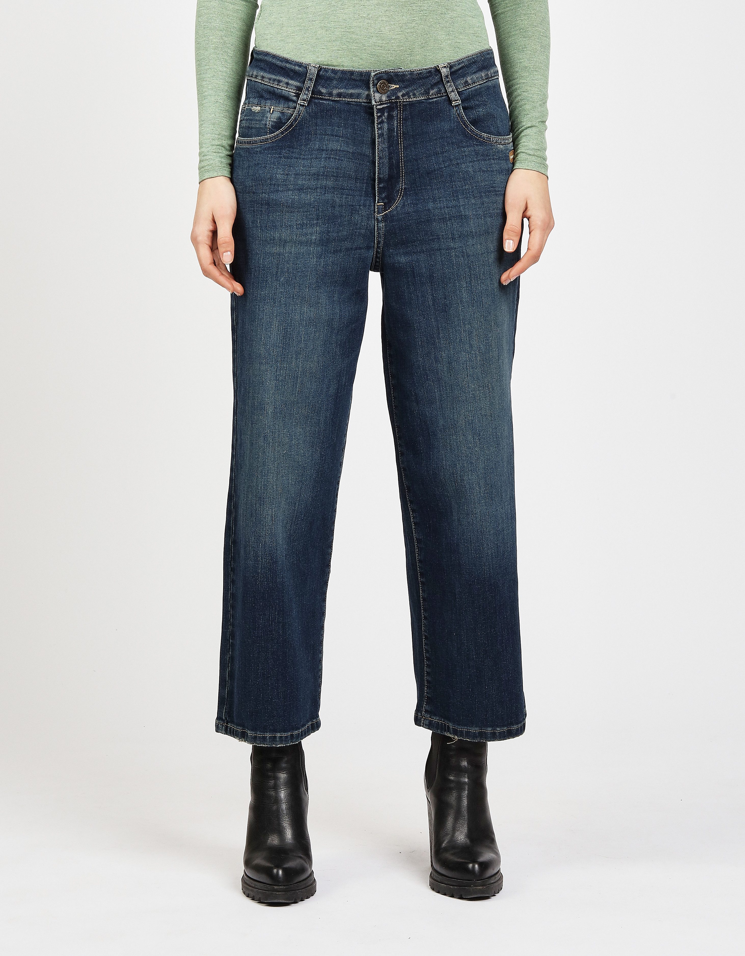 GANG Weite Jeans 94CAROL in verkürzter Cropped Form günstig online kaufen