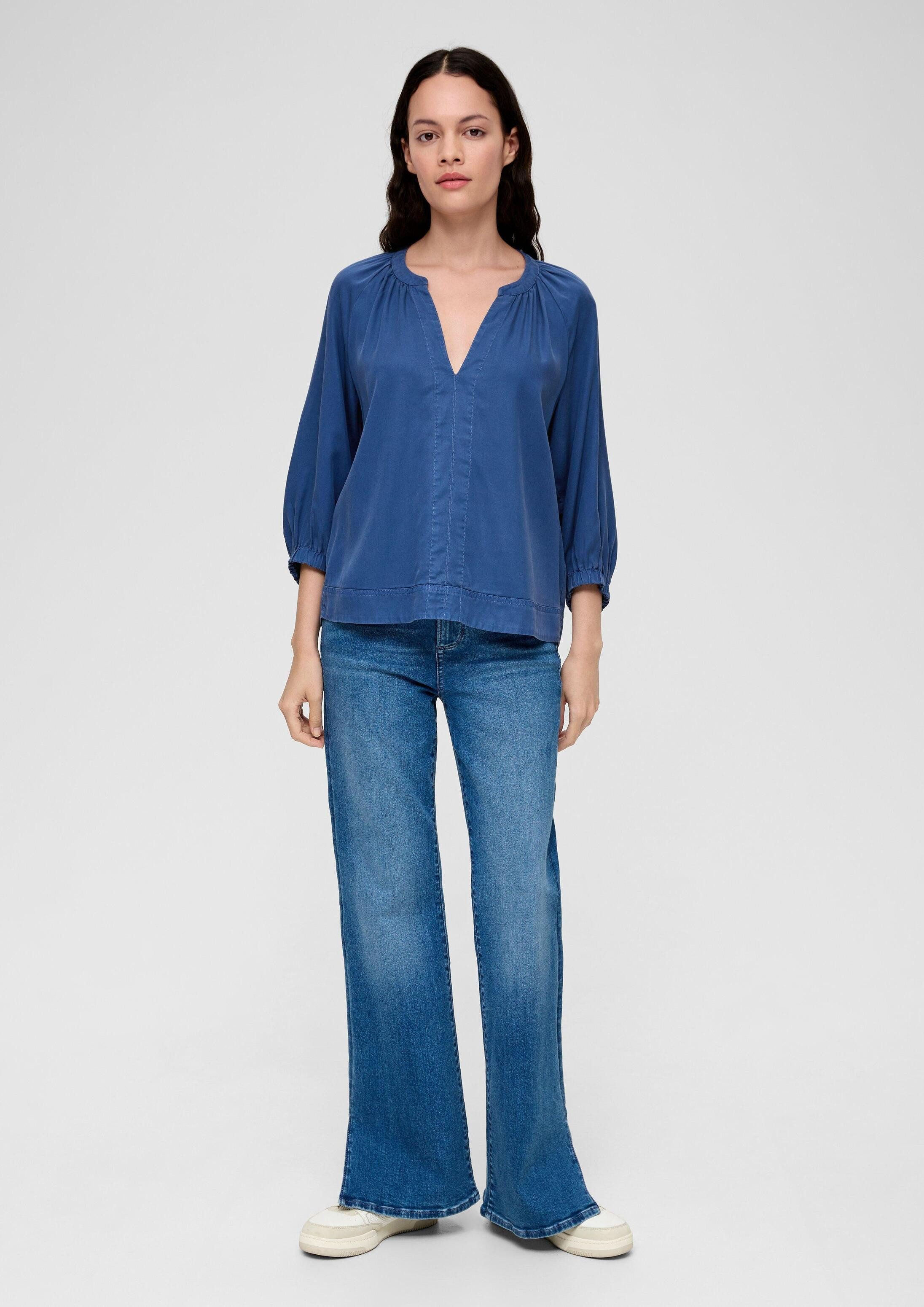 s.Oliver Kurzarmbluse Bluse Bluse aus Lyocell