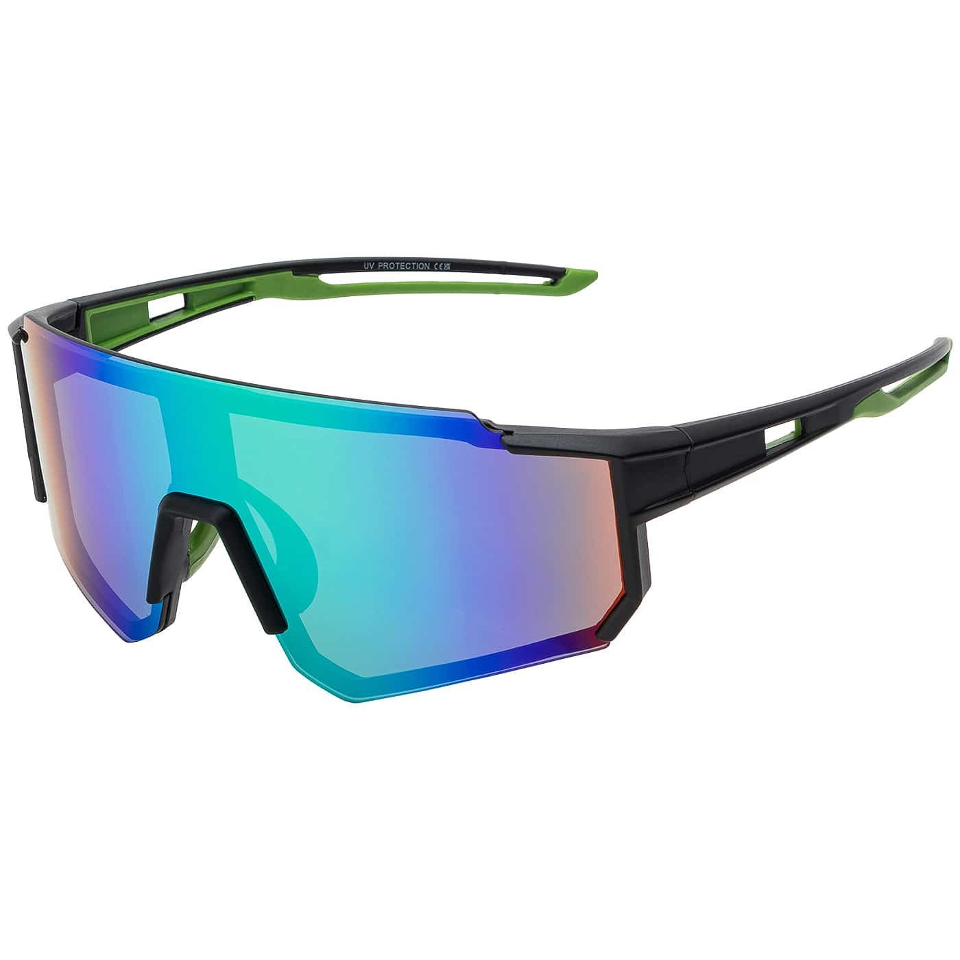 BEZLIT Eyewear Pilotenbrille Unisex Sonnenbrille Sportlich verspiegelt (1-St) mit schwarzen Linsen, Rot/Gelb, Blau und Blau Lila