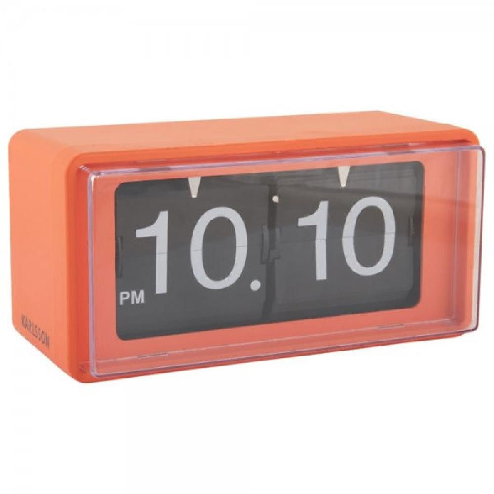 Karlsson Uhr Wanduhr oder Tischuhr Retro Boxed Flip Bright Orange günstig online kaufen