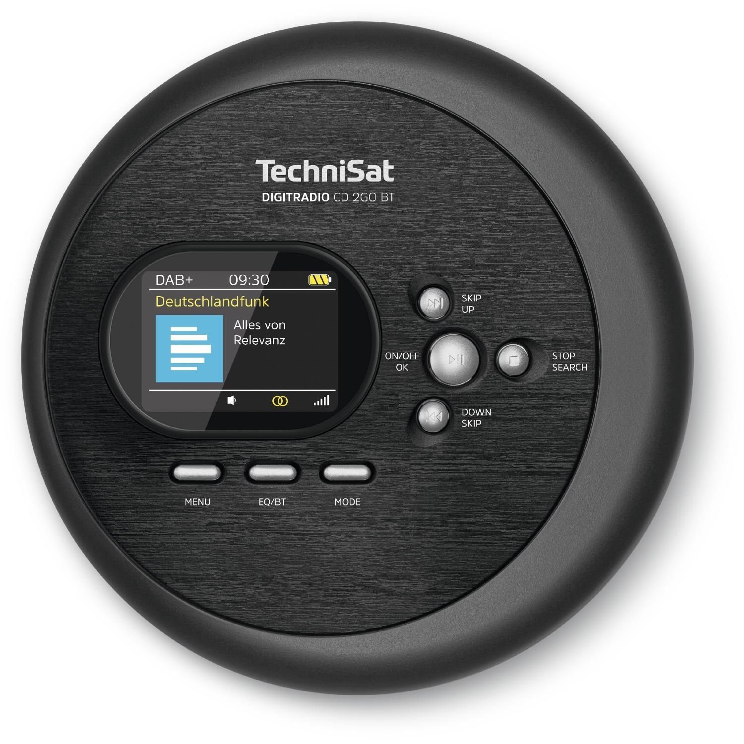 TechniSat DIGITRADIO Anti-Shock (DAB) Funktion, Akku CD RDS, mit Bluetooth 2GO Digitalradio UKW mit Bluetooth BT (DAB+ kompatibel UKW-Radio Digitalradio 5.0) Digitalradio, DAB+ Bluetooth Kopfhörern