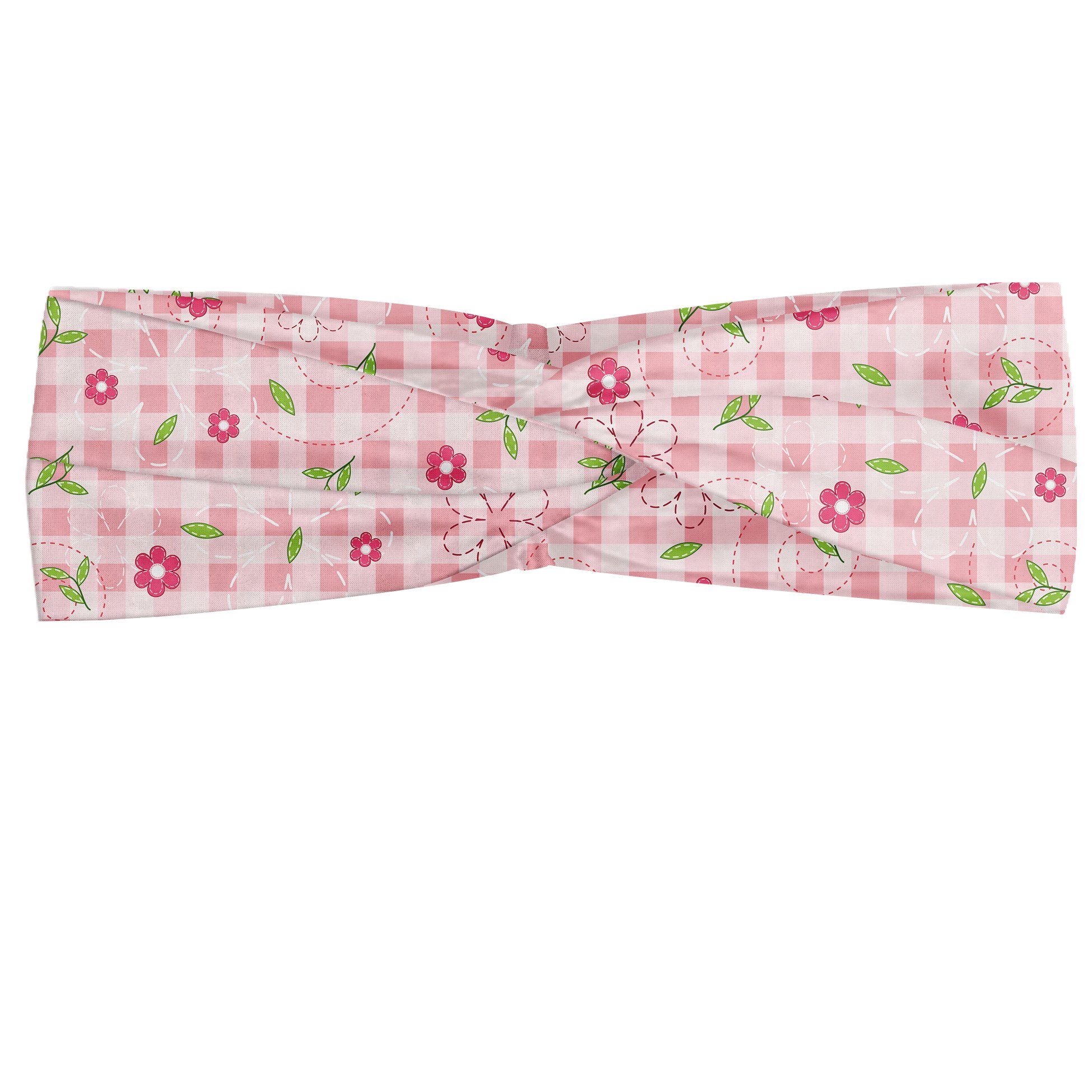 Abakuhaus Stirnband Elastisch Blumen alltags Streifen rosa-Grün und Angenehme accessories und