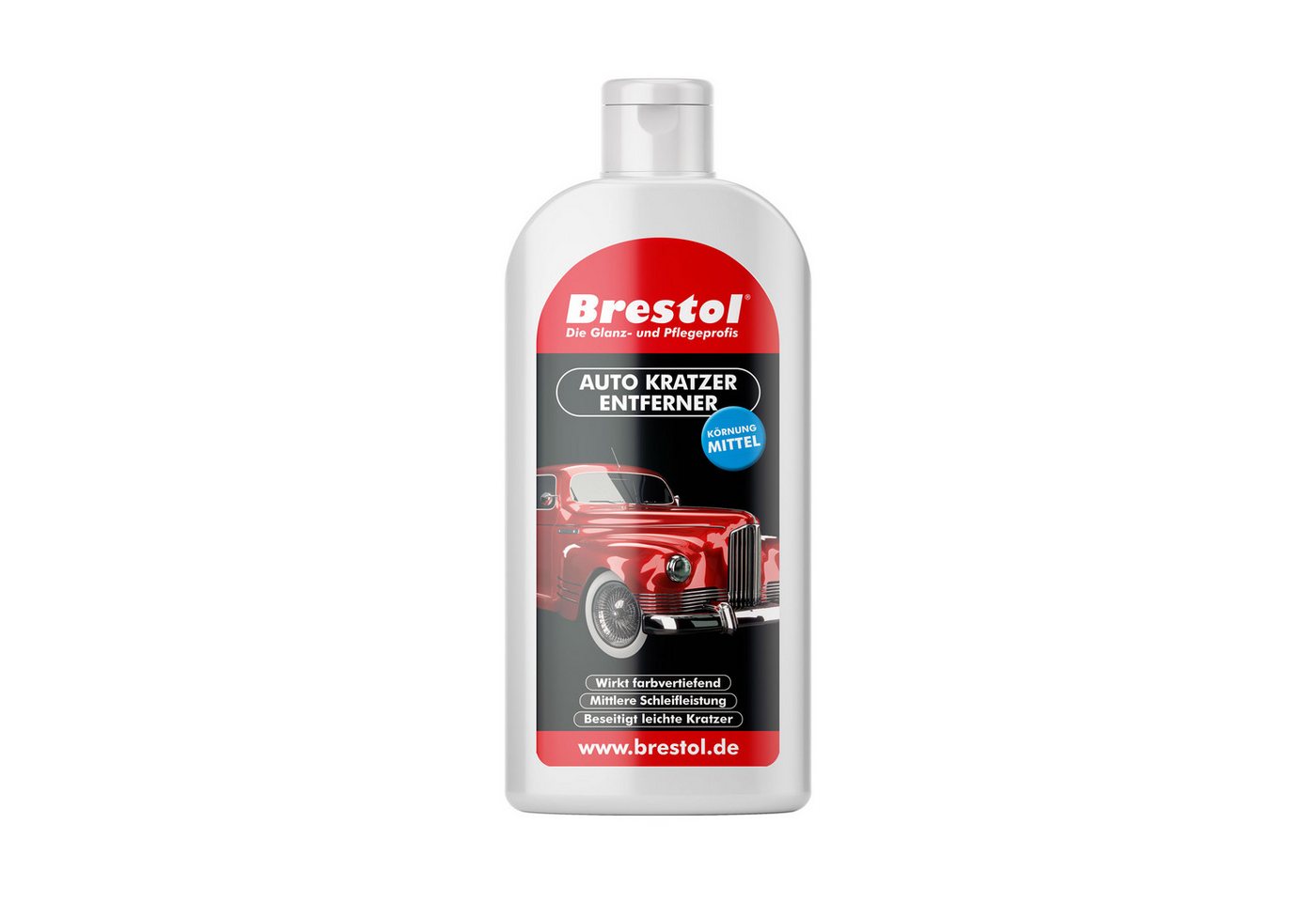 Brestol Auto Kratzer Entferner, Kratzerentferner Autolack Autopolitur (1x 500 ml Auto Kratzer Entferner), entfernt kleine Kratzer & Schrammen