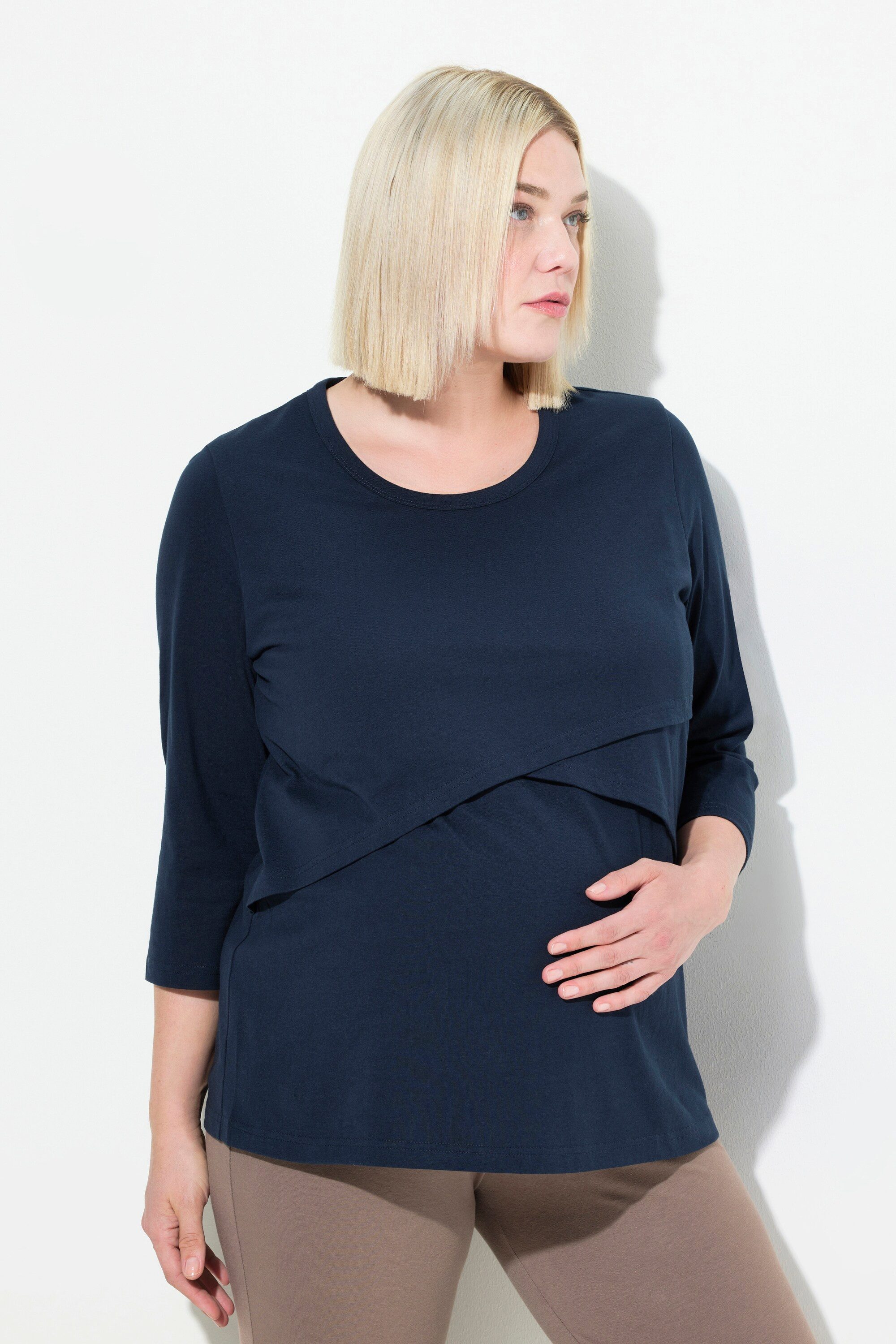 Ulla Popken T-Shirt Bellieva-T-Shirt Maternity Shape Still-Funktion Schwang günstig online kaufen