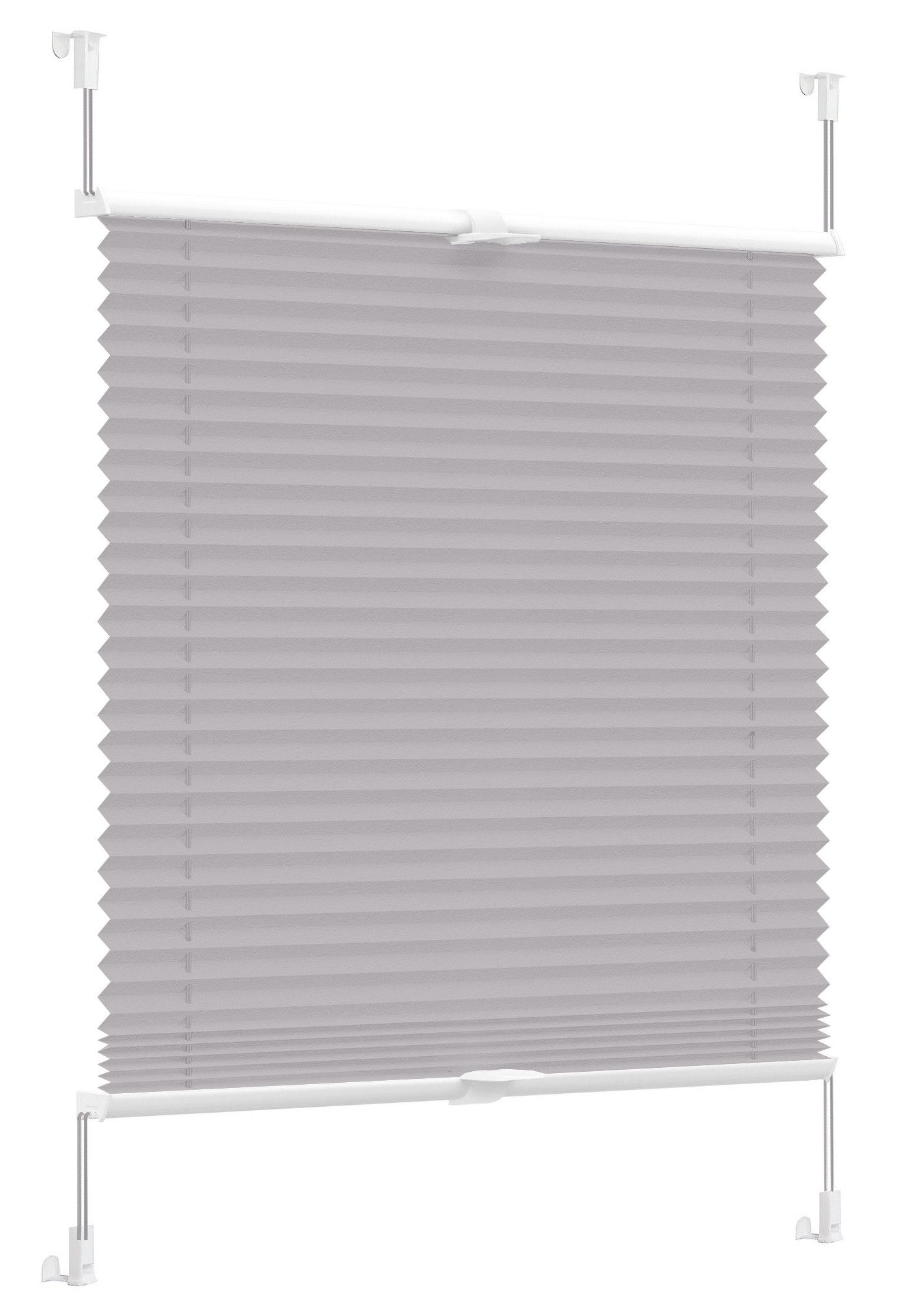 OUBO Plissee Ohne Bohren klemmfix Weiß, Klemmträger, Easyfix Faltrollo mit günstig online kaufen