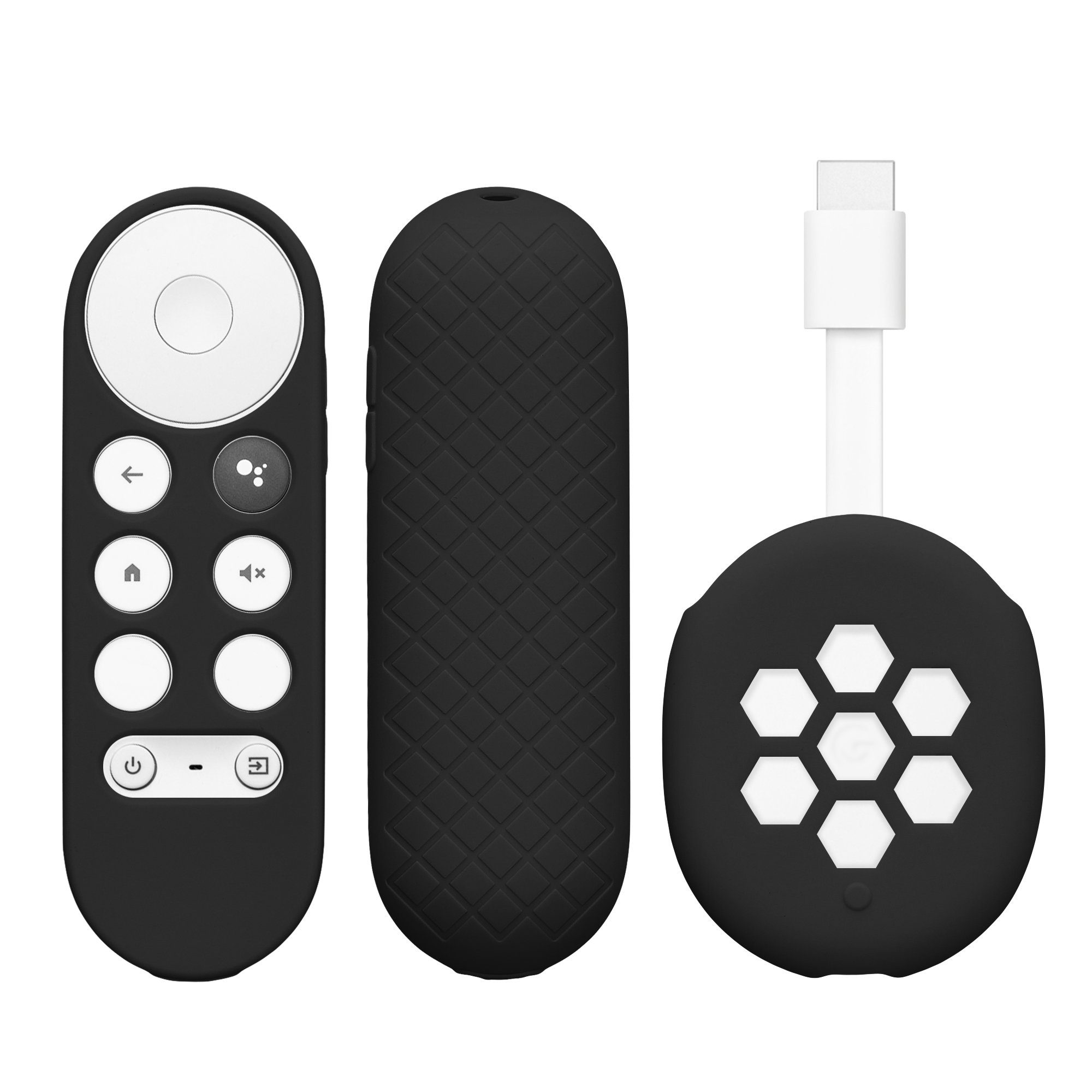 kwmobile Etui für Google Chromecast 2020 4K (not for New-Generation), Silikon Tastaturschutz AZERTY (Frankreich, Belgien)