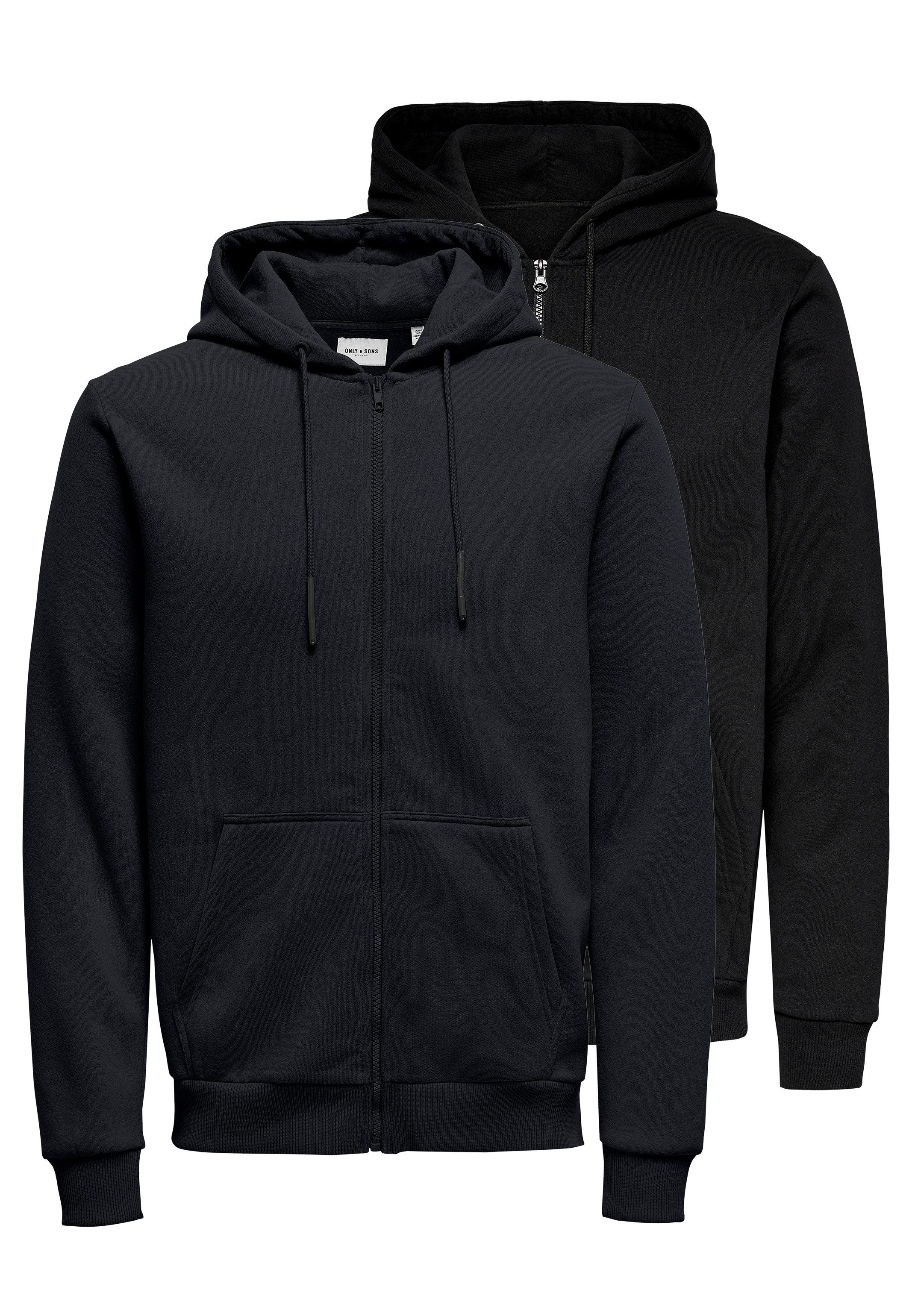 ONLY & SONS Hoodie 2er Pack Ceres (Spar-Set, 2-tlg) Sweatjacke / Hoodie - B günstig online kaufen