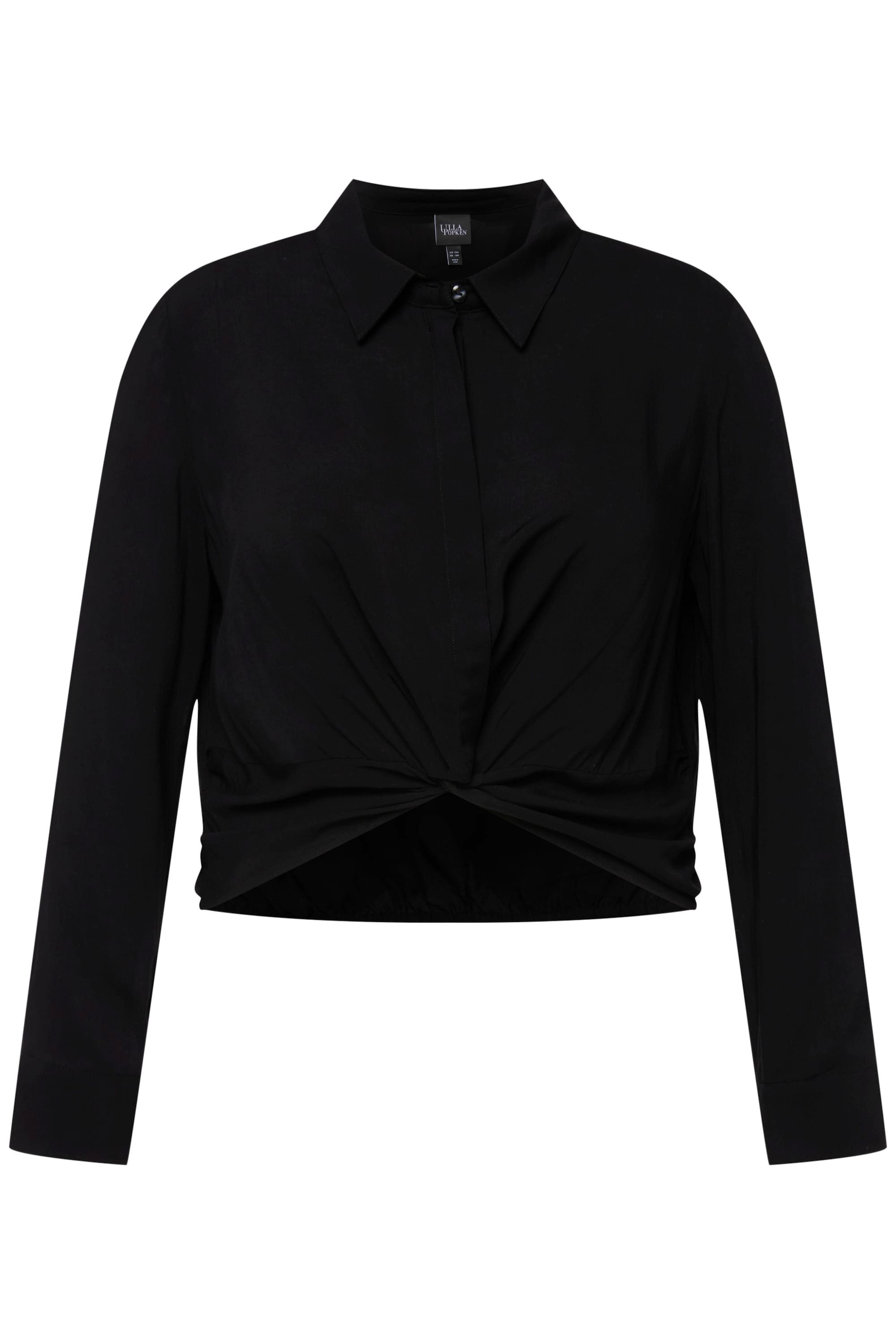 Ulla Popken Hemdbluse Hemdbluse Knoten kurz günstig online kaufen