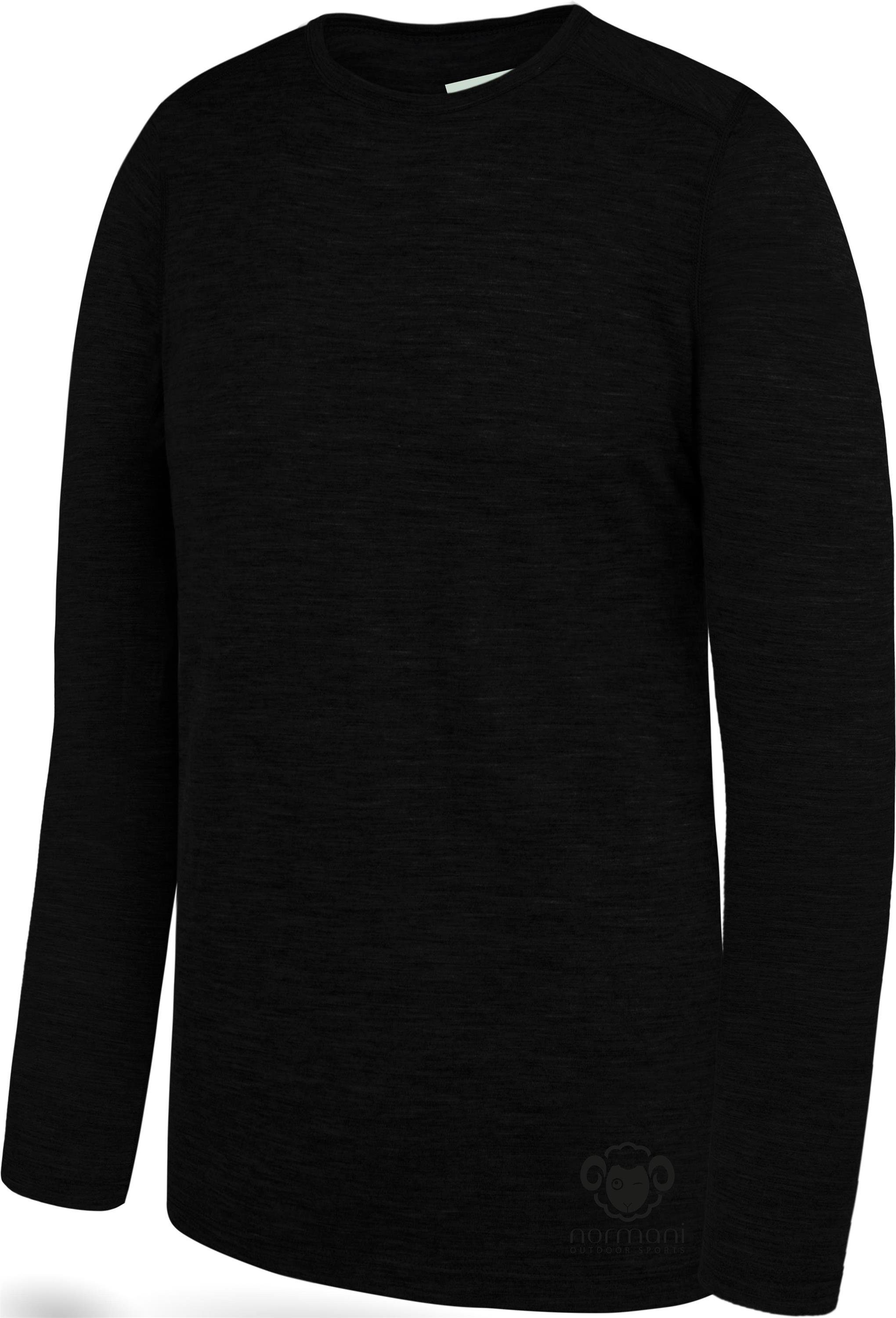 normani Funktionsshirt Kinder Merino Langarm Broome Thermounterwäsche aus 100% Bio-Merinowolle für Junge und Mädchen