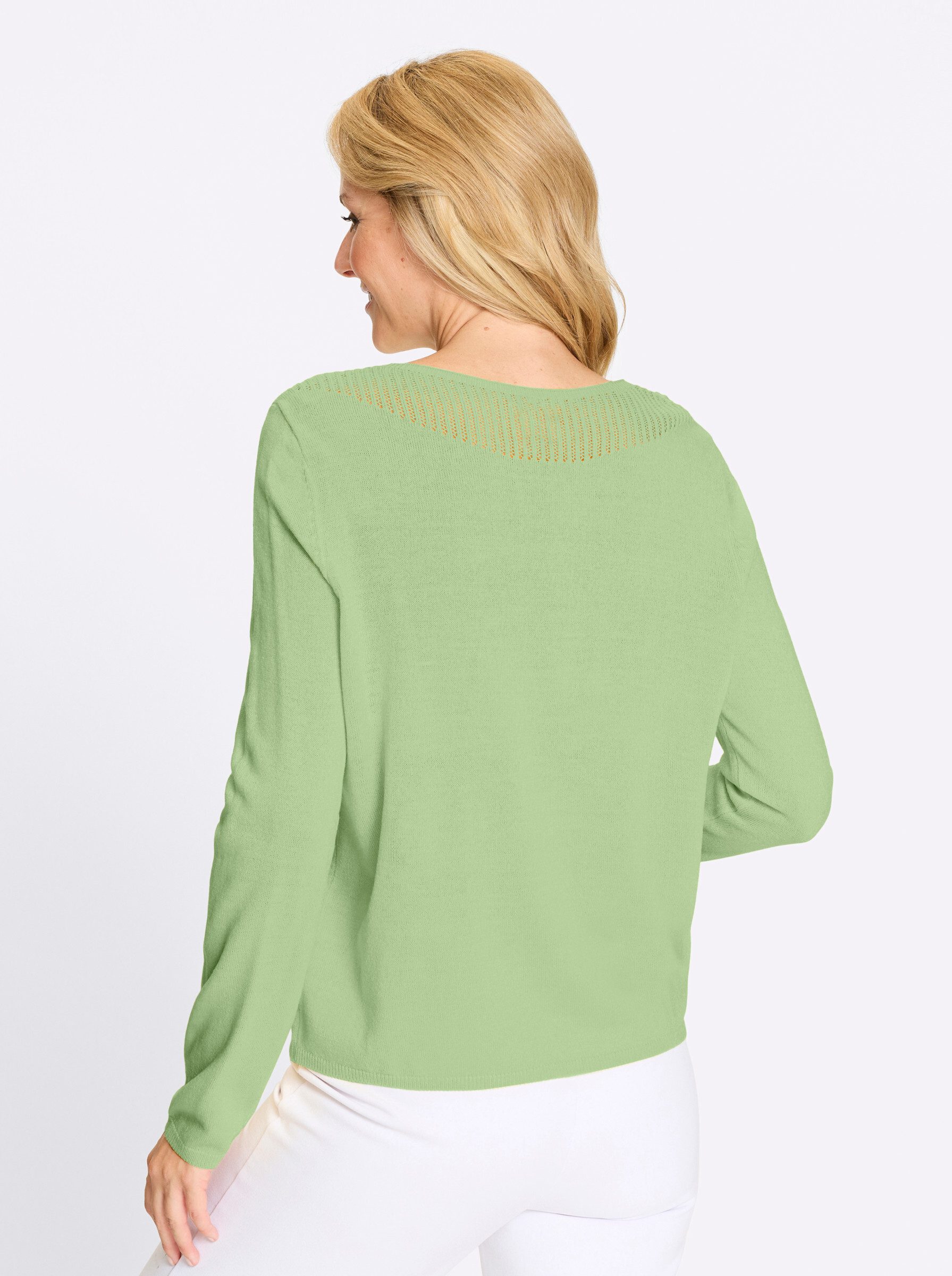 Sieh an! Strickpullover Langarm-Pullover Langarm Jersey, Ajour günstig online kaufen