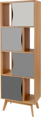 Woodman Bücherregal Avon, Höhe 191 cm, Holzfurnier aus Eiche, schlichtes skandinavisches Design