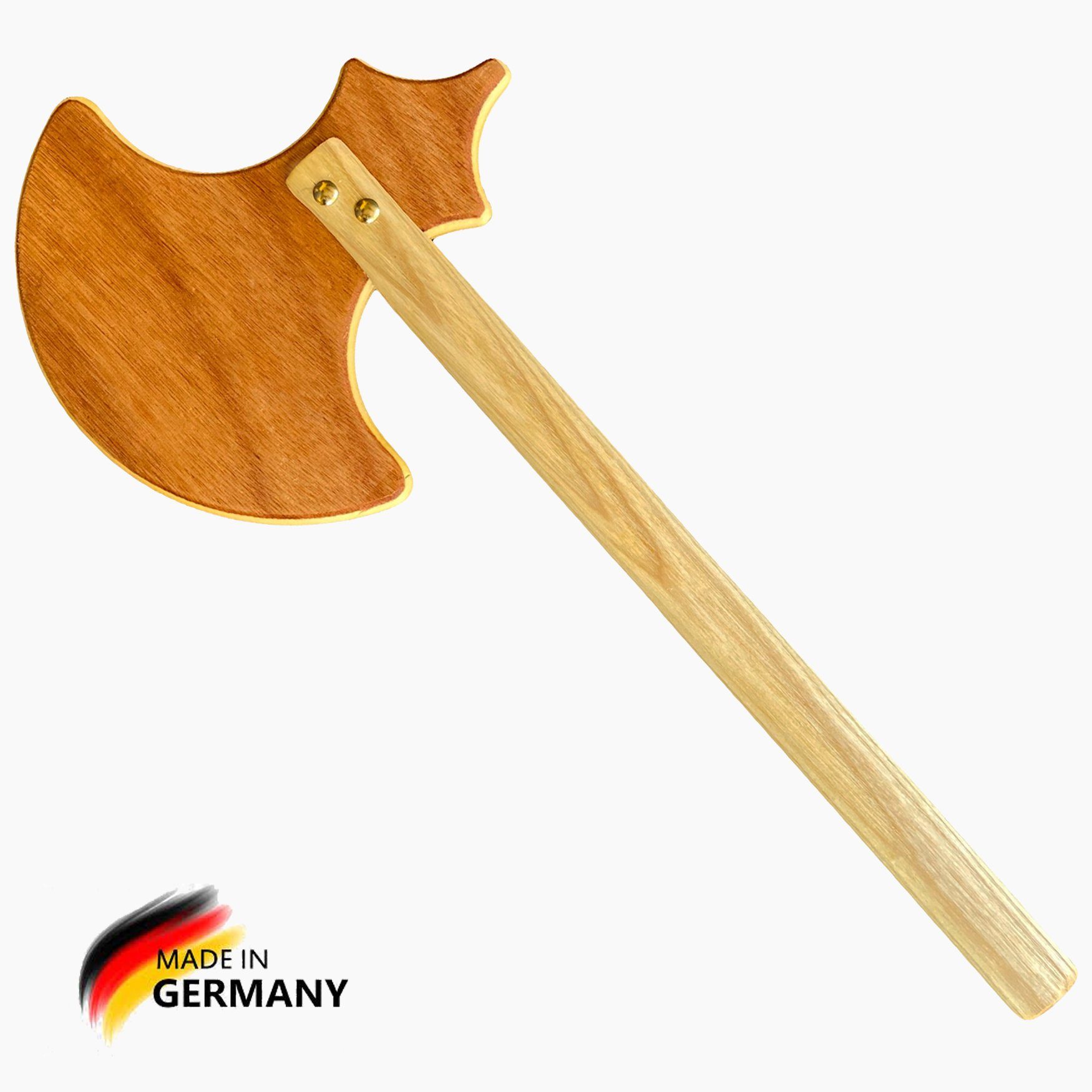 Madera Spielzeuge Spielzeug-Axt Axt für kleine Ritter, (packung, 1-tlg., set), Der Axtstiel aus stabilem Eschenholz.