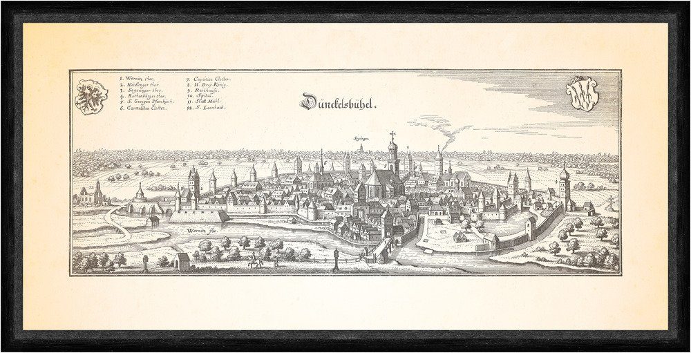 Kunstdruck Dünckelsbühel Dinkelsbühl Wernitz Carmeliterkloster Spital Faks_Meria