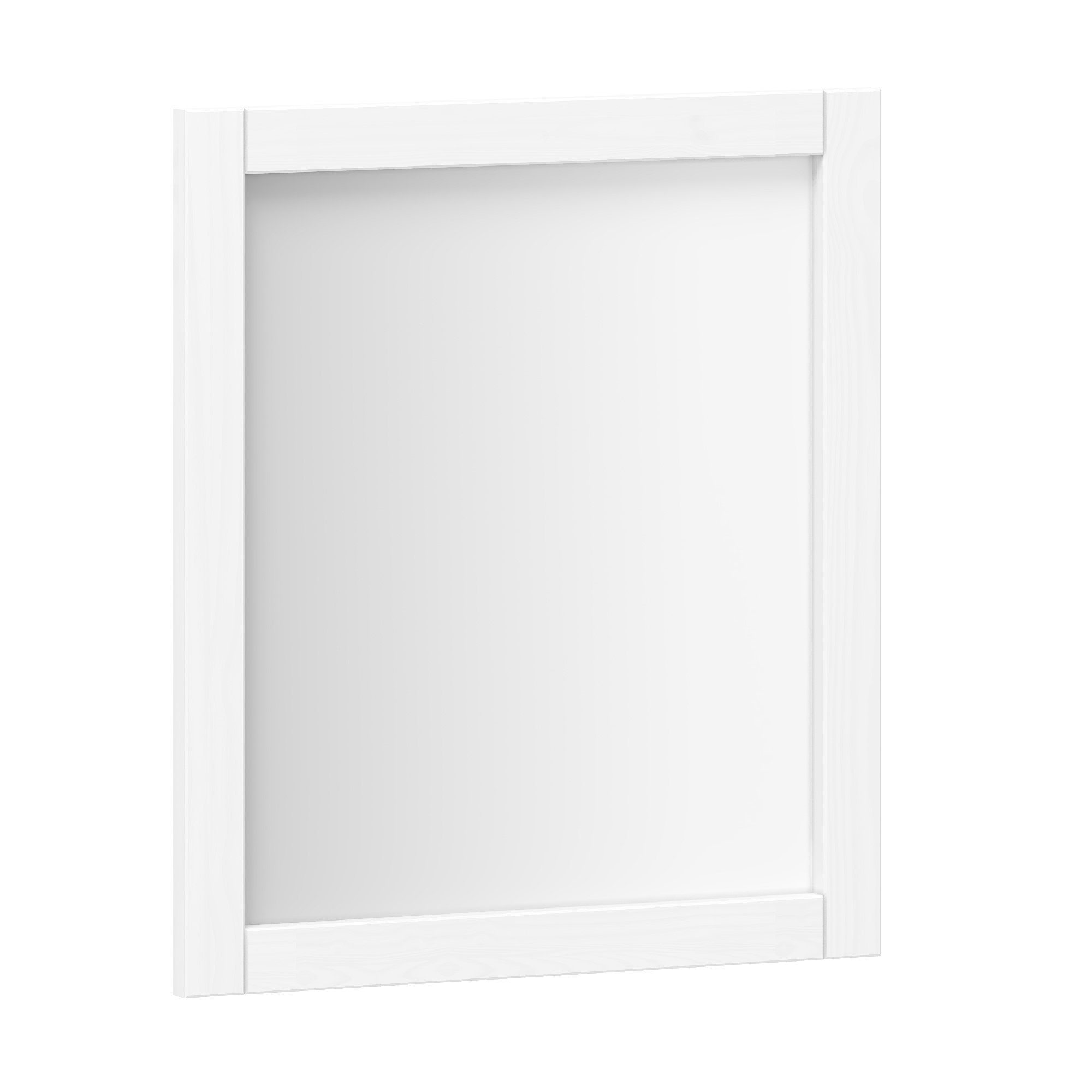 Woodroom Spiegel Valencia (Kiefer massiv lackiert, BxHxT 62x70x3 cm), Spiegel, Wandspiegel, schwarz und weiß