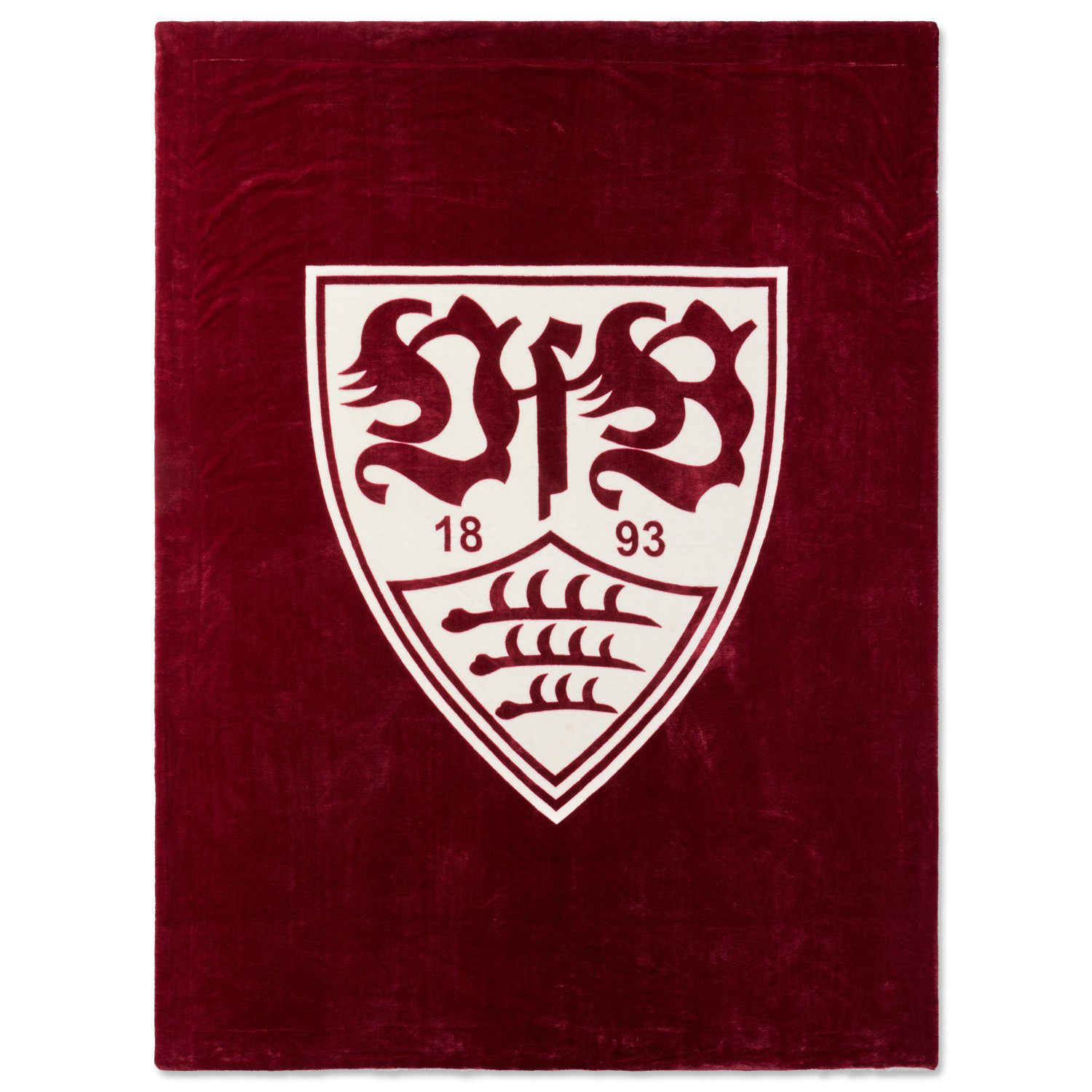 Wohndecke VfB Stuttgart Sherpadecke royal 150x200 cm, VfB Stuttgart