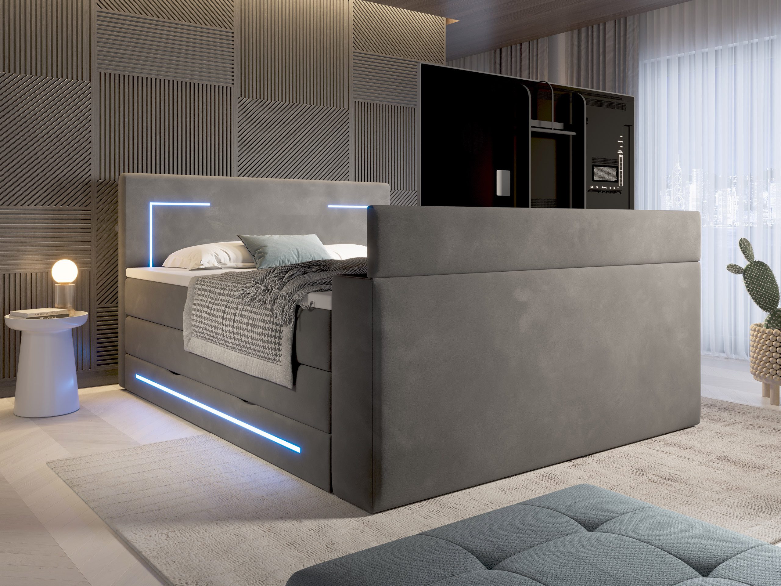 wonello Boxspringbett Monaco mit TV-Lift, mit günstig online kaufen