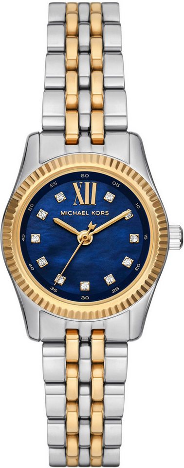 MICHAEL KORS Quarzuhr LEXINGTON MK4865, Armbanduhr, Damenuhr, Edelstahlarmband, analog, Glassteine
