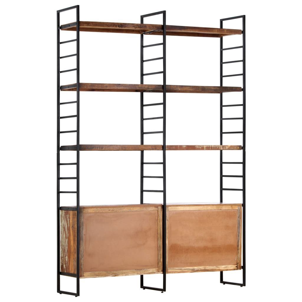 Ebenen Massiv Bücherregal 4 cm furnicato 124x30x180 Altholz