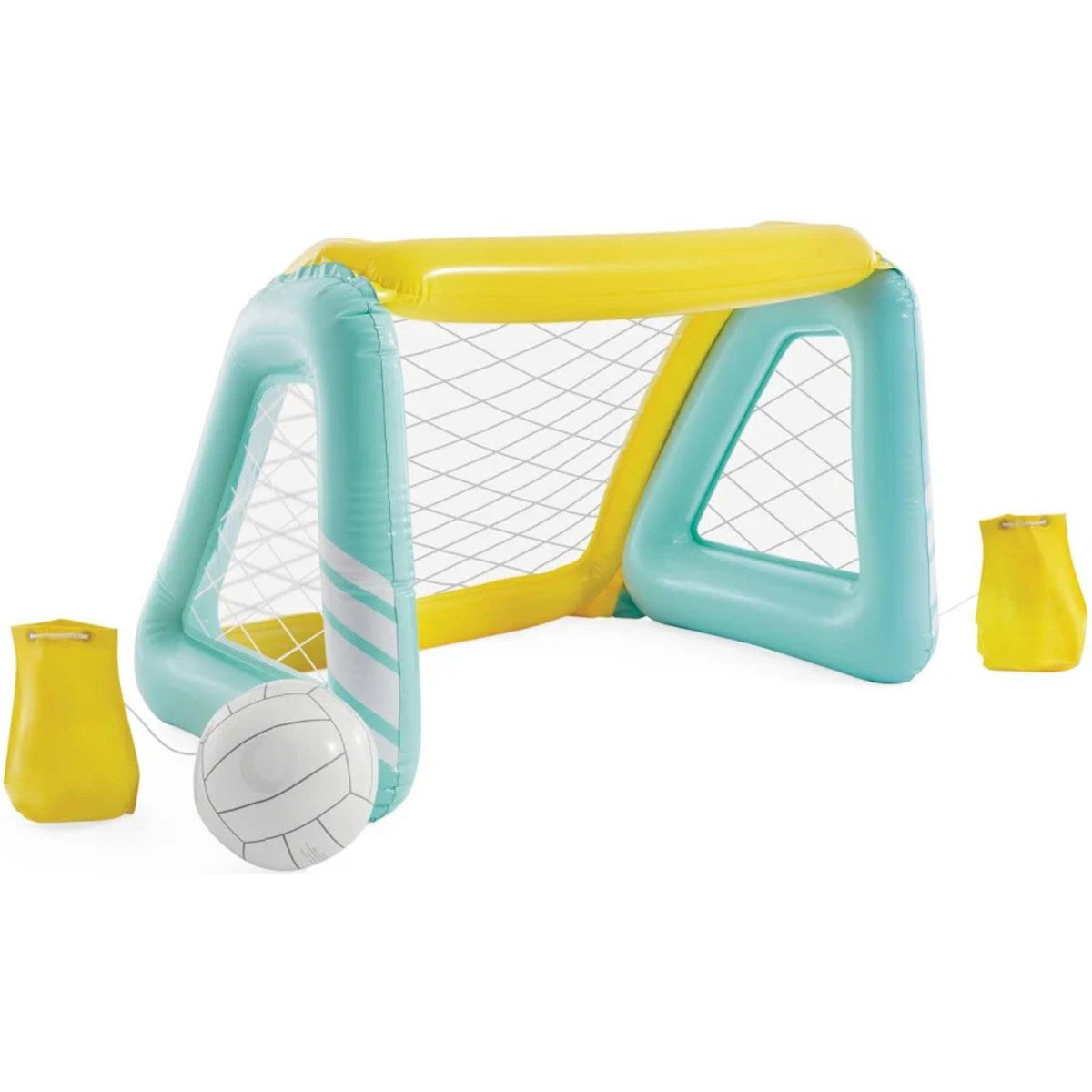 Intex Aufblasbare Schwimmfigur Poolgame Fun Goals mit Tor und Ball türkis 140x89x81cm, im Pool oder außerhalb des Pools