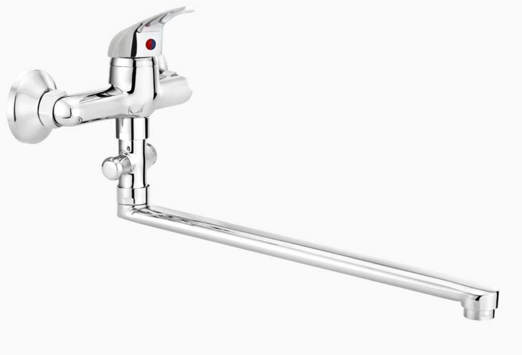 Deante Wannenarmatur ASTI Einhandmischer Badewannenarmatur Aufputz Wannenfüllarmatur, Chrom