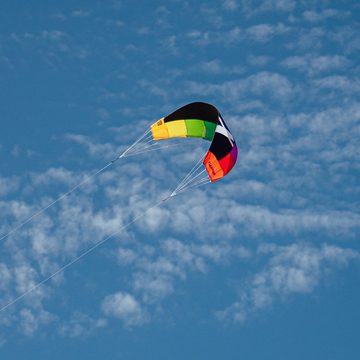 CrossKites Flug-Drache CrossKites Lenkmatte Rio 1.5 Rainbow R2F Allround Lenkdrachen Kite, Ready to Fly, perfekte Einsteigerlenkmatte