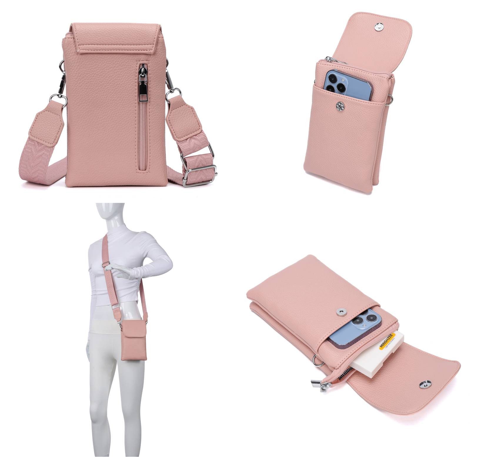 ITALYSHOP24 Geldbörse Damen Tasche Handytasche Brusttasche Crossbody Umhäng günstig online kaufen