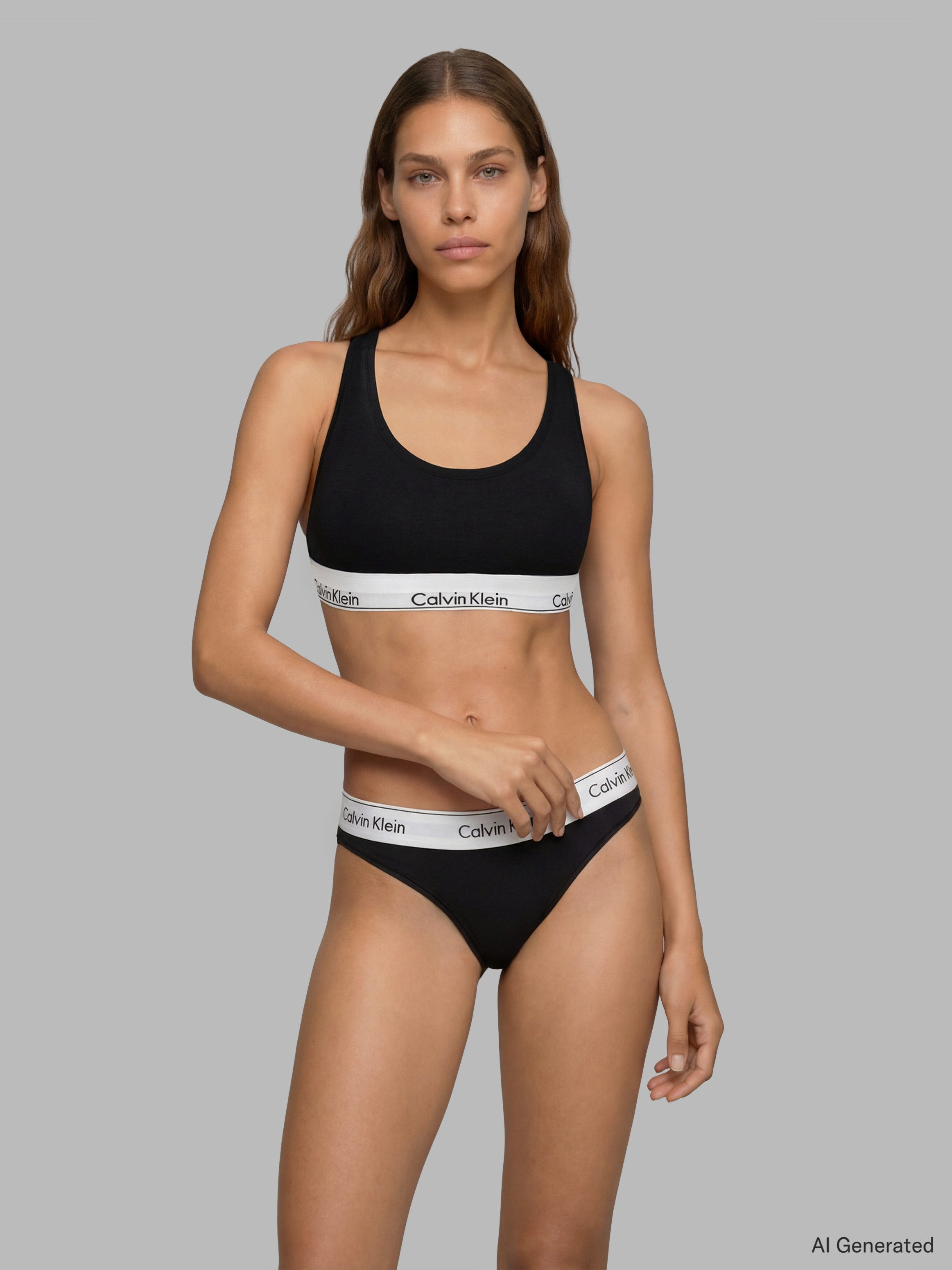 Calvin Klein Underwear Bralette BRALETTE 2PK (Packung, 2er-Pack) Körpernahe Passform mit elastischem Bund