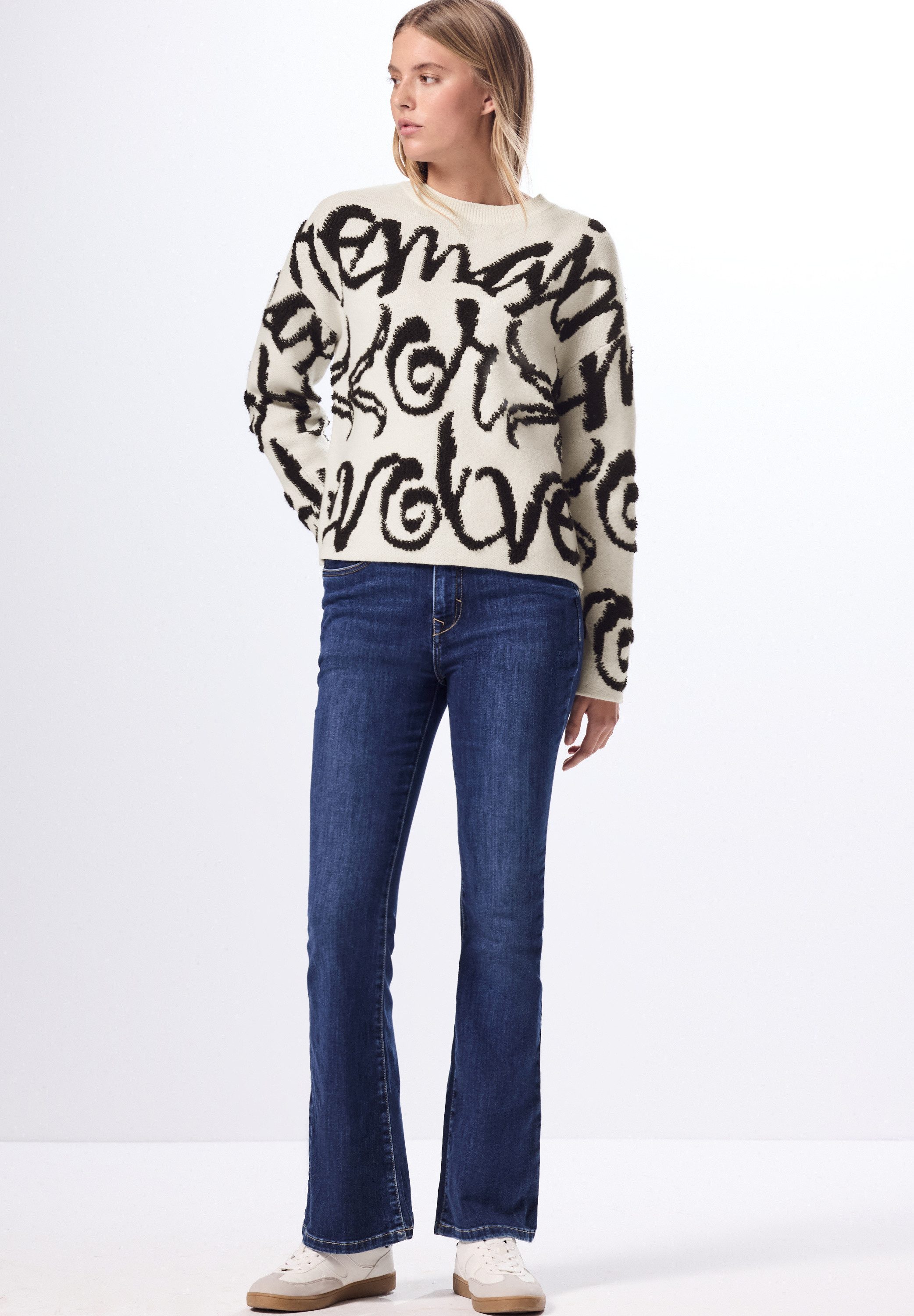 STREET ONE STUDIO Strickpullover mit Rundhalsausschnitt